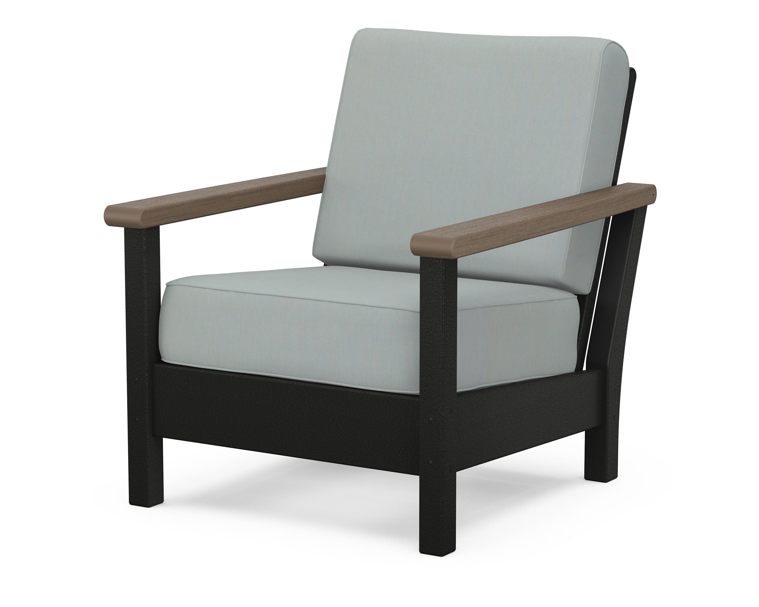 Harbour Deep Seating Chair in Black / Kona / Spa