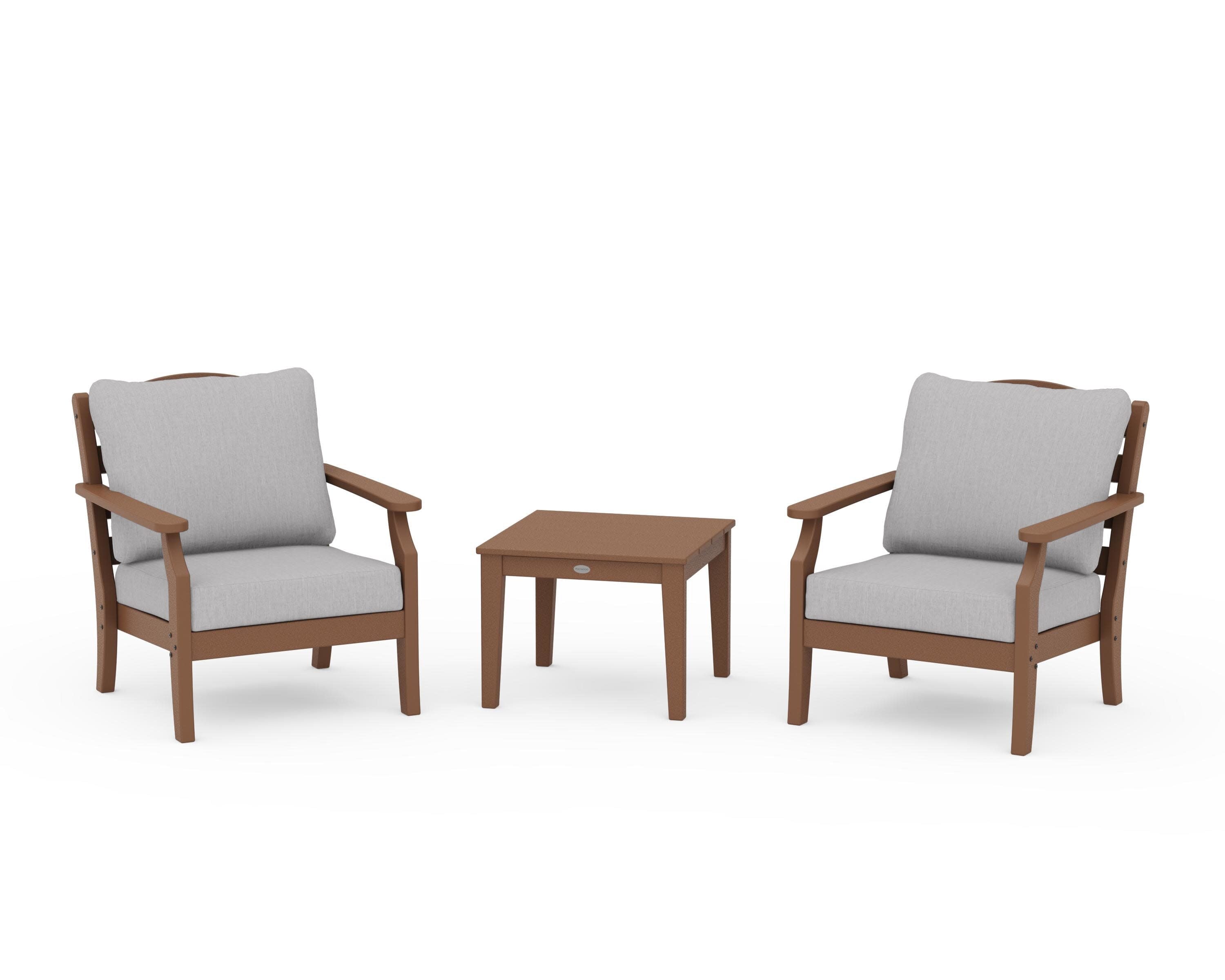 Savannah 3-Piece Deep Seating Set in Teak / Granite