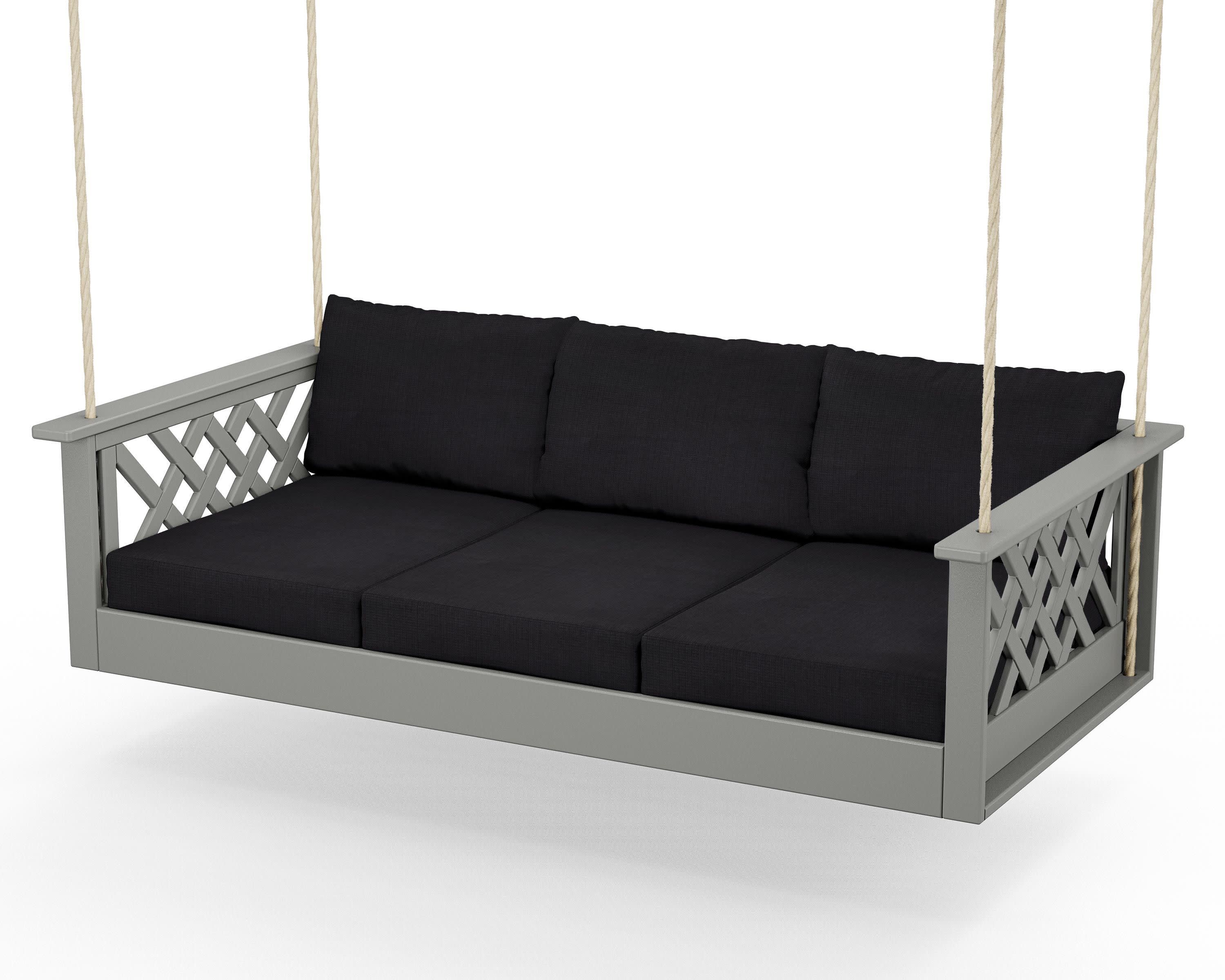 Wovendale Daybed Swing in Slate Grey / Midnight Linen