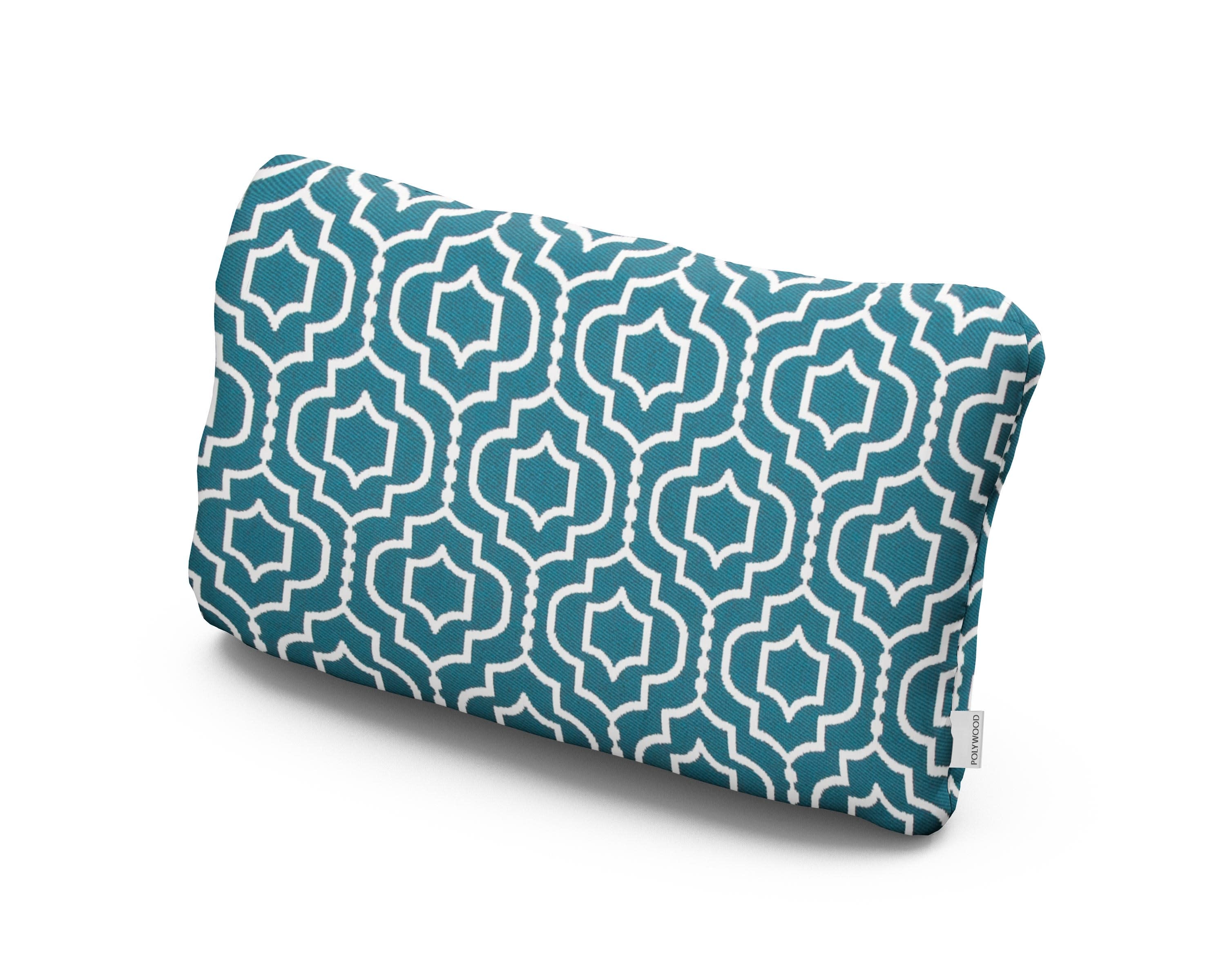 Outdoor Lumbar Pillow in Tensil Lagoon