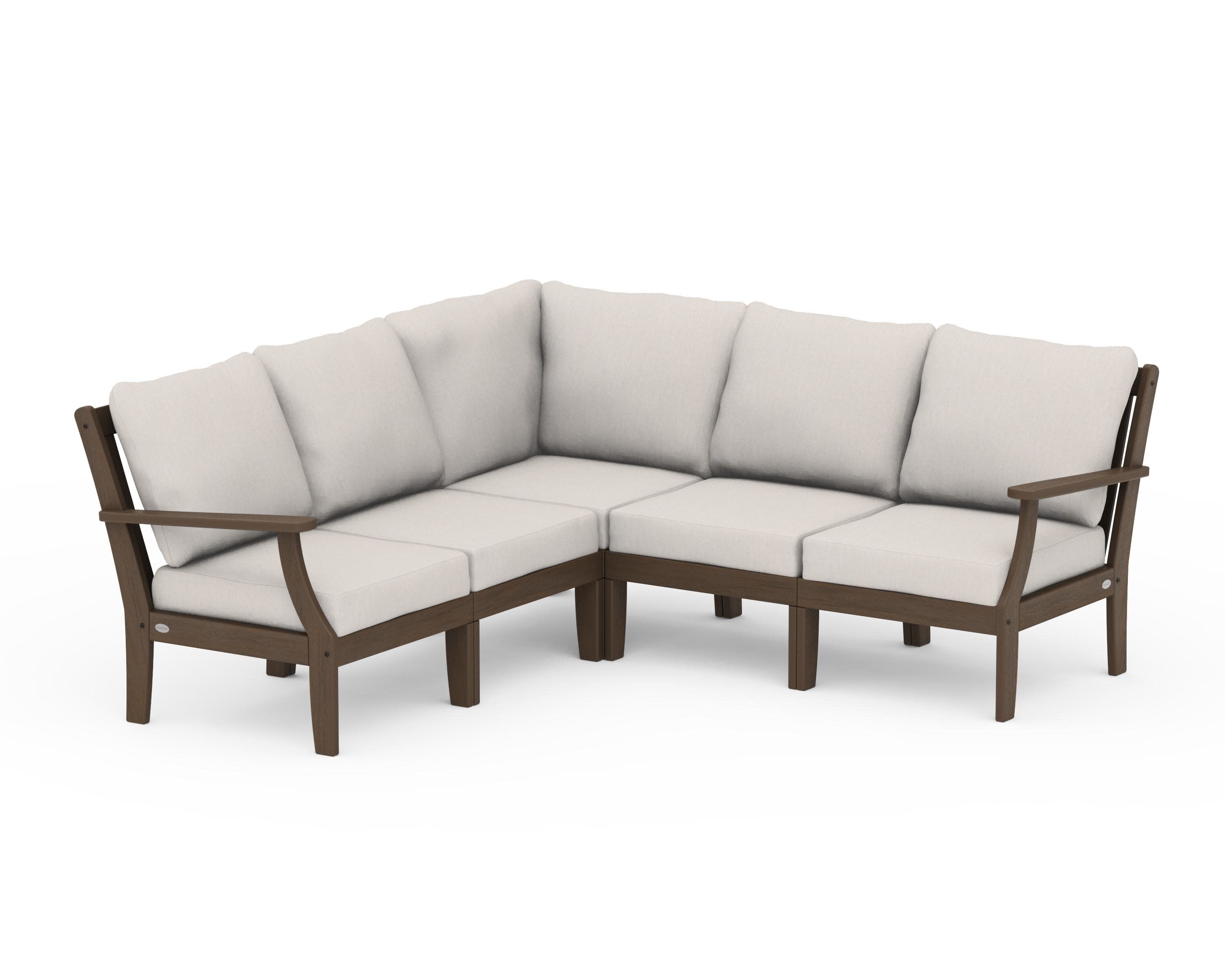Braxton Modular 5-Piece Deep Seating Set in Kona / Cast Ash