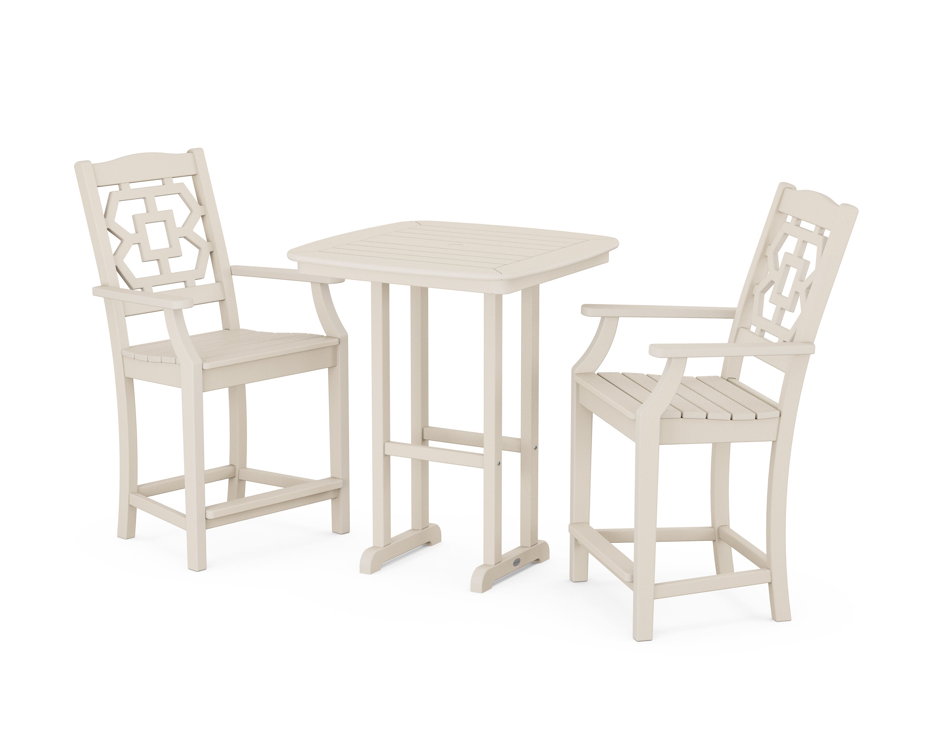 Chinoiserie 3-Piece Counter Set in Sand