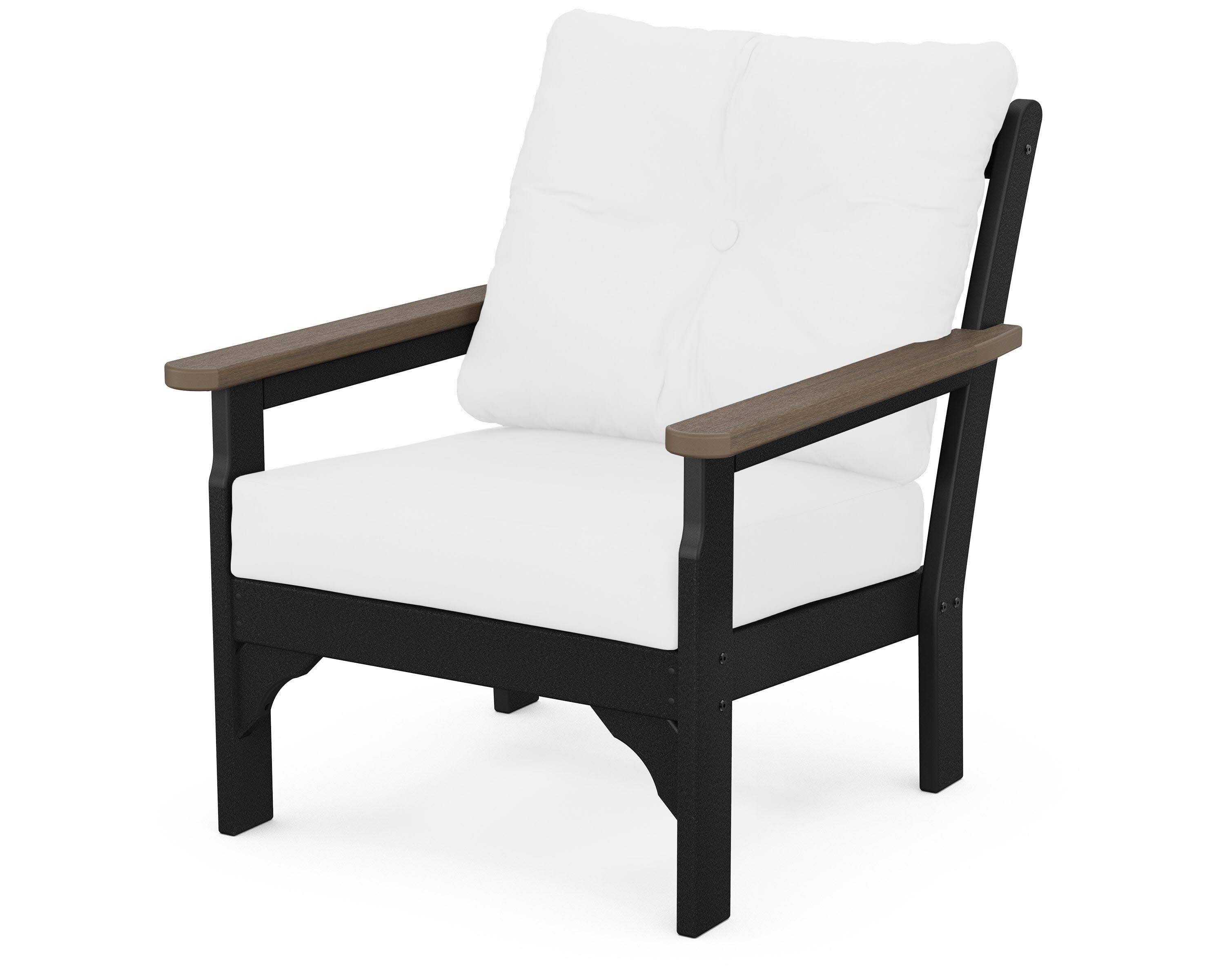 Vineyard Deep Seating Chair in Black / Kona / Natural