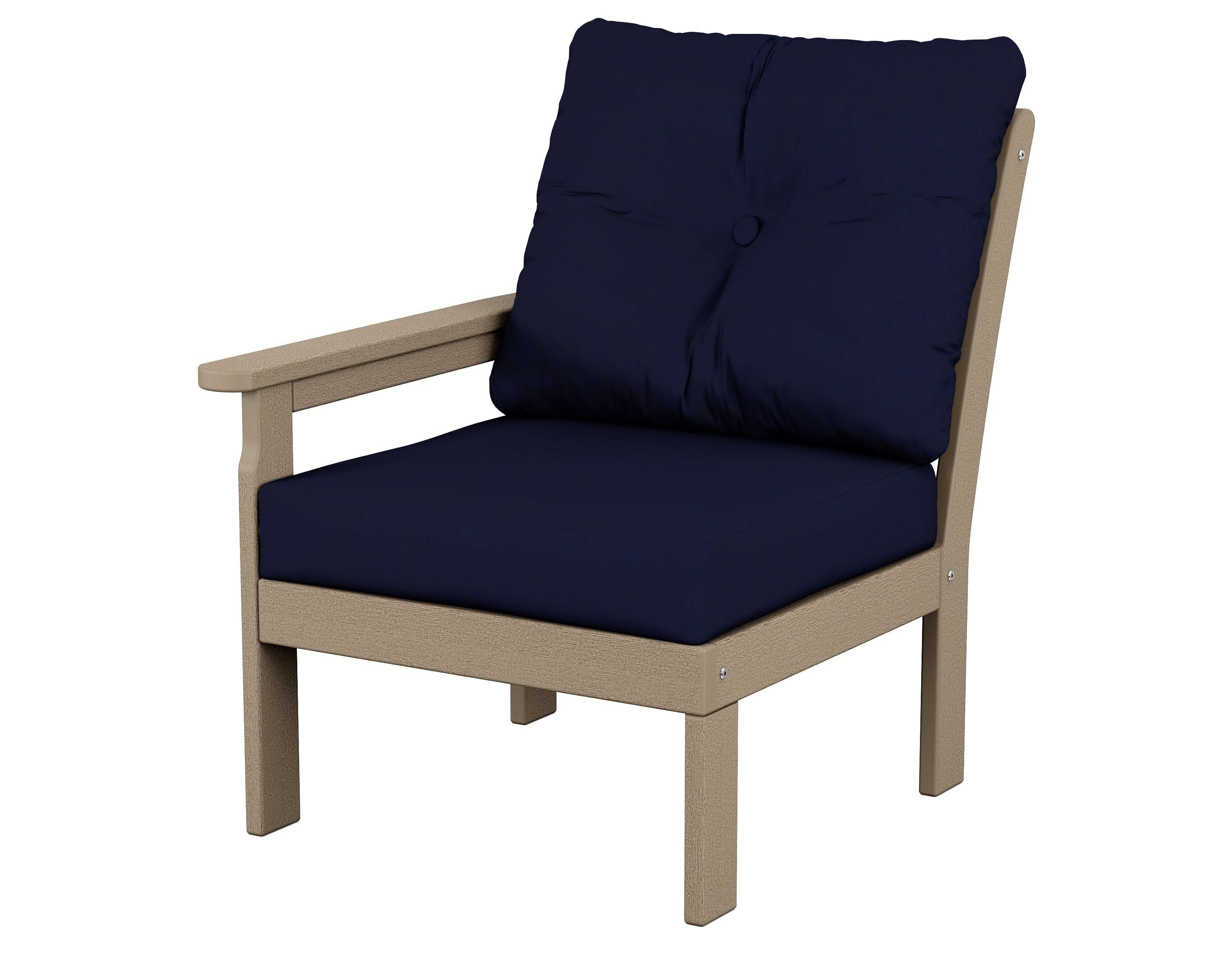 Vineyard Modular Left Arm Chair in Vintage Sahara / Navy