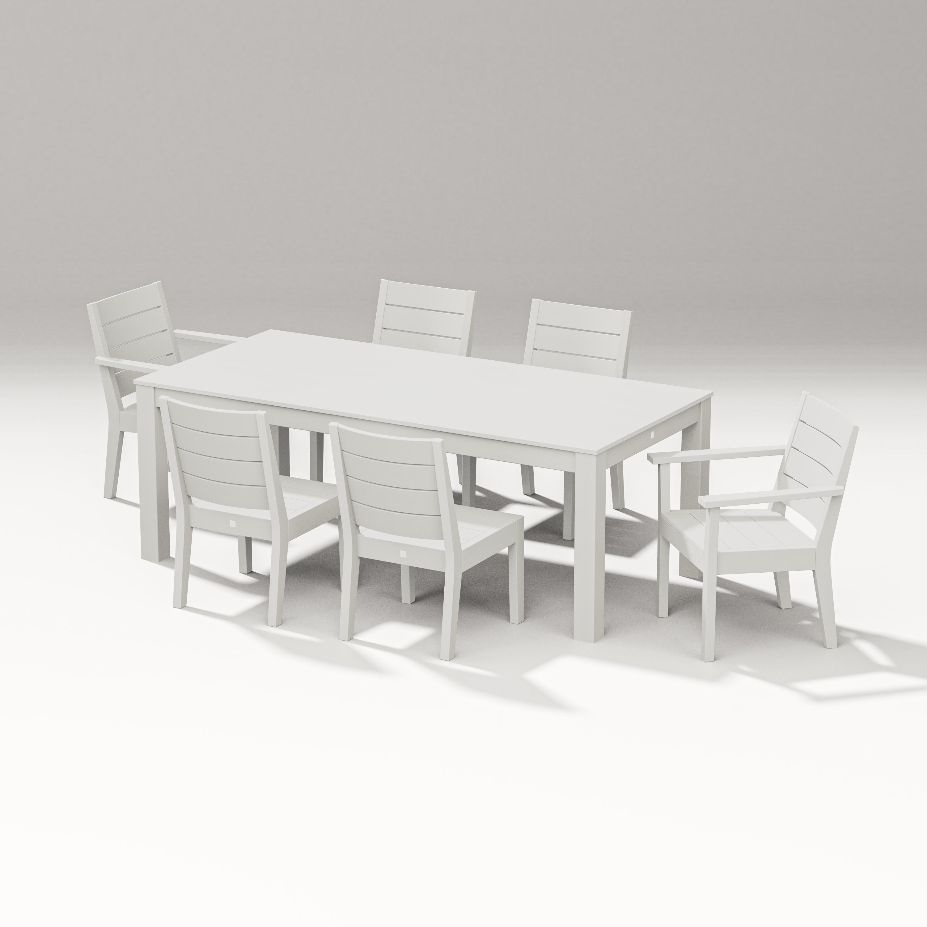 Latitude 7-Piece Dining Set - Parsons 84" in Vintage White
