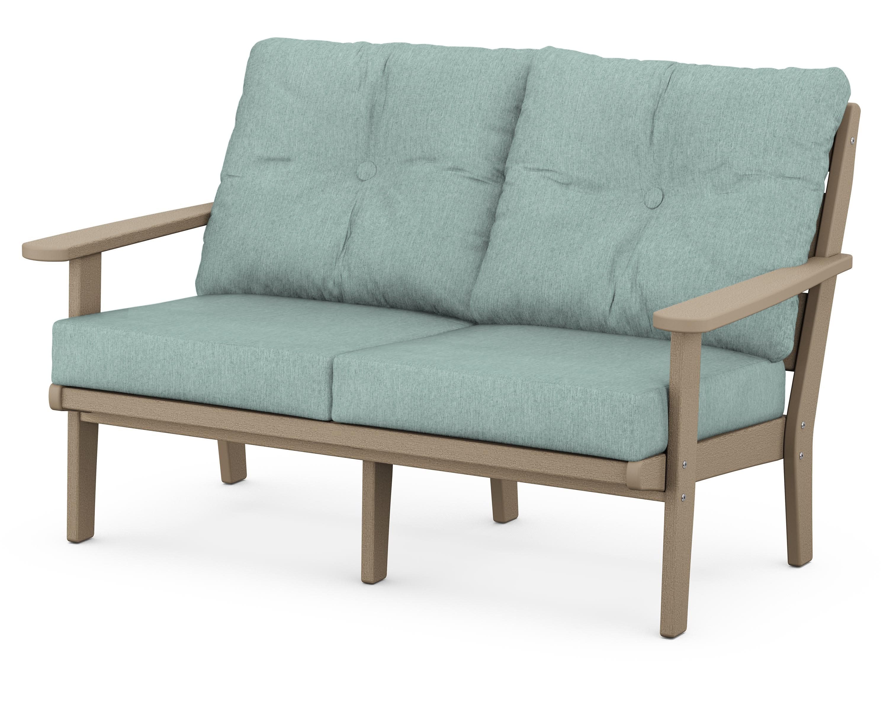 Lakeside Deep Seating Loveseat in Vintage Sahara / Glacier Spa