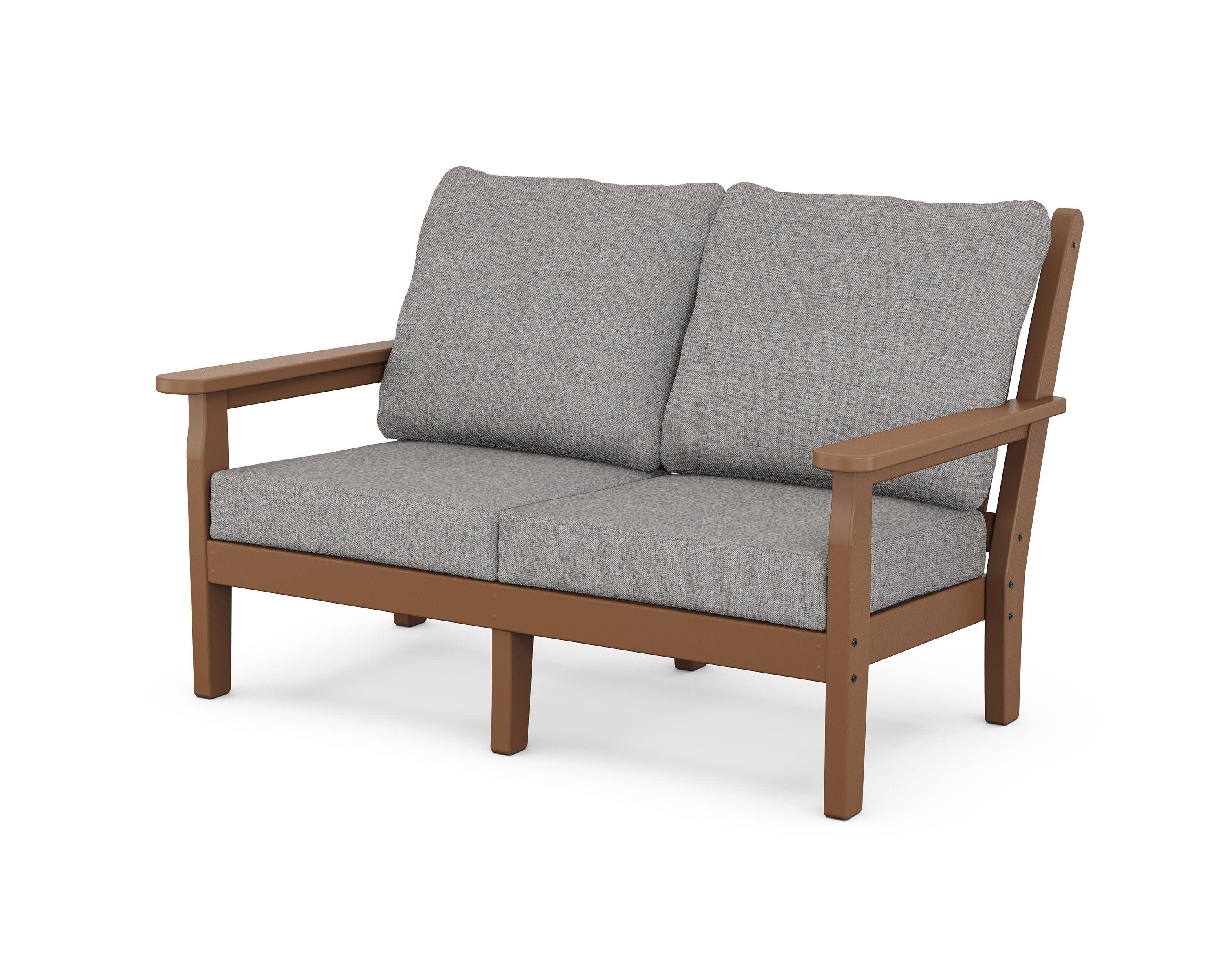 Chippendale Deep Seating Loveseat in Teak / Grey Mist