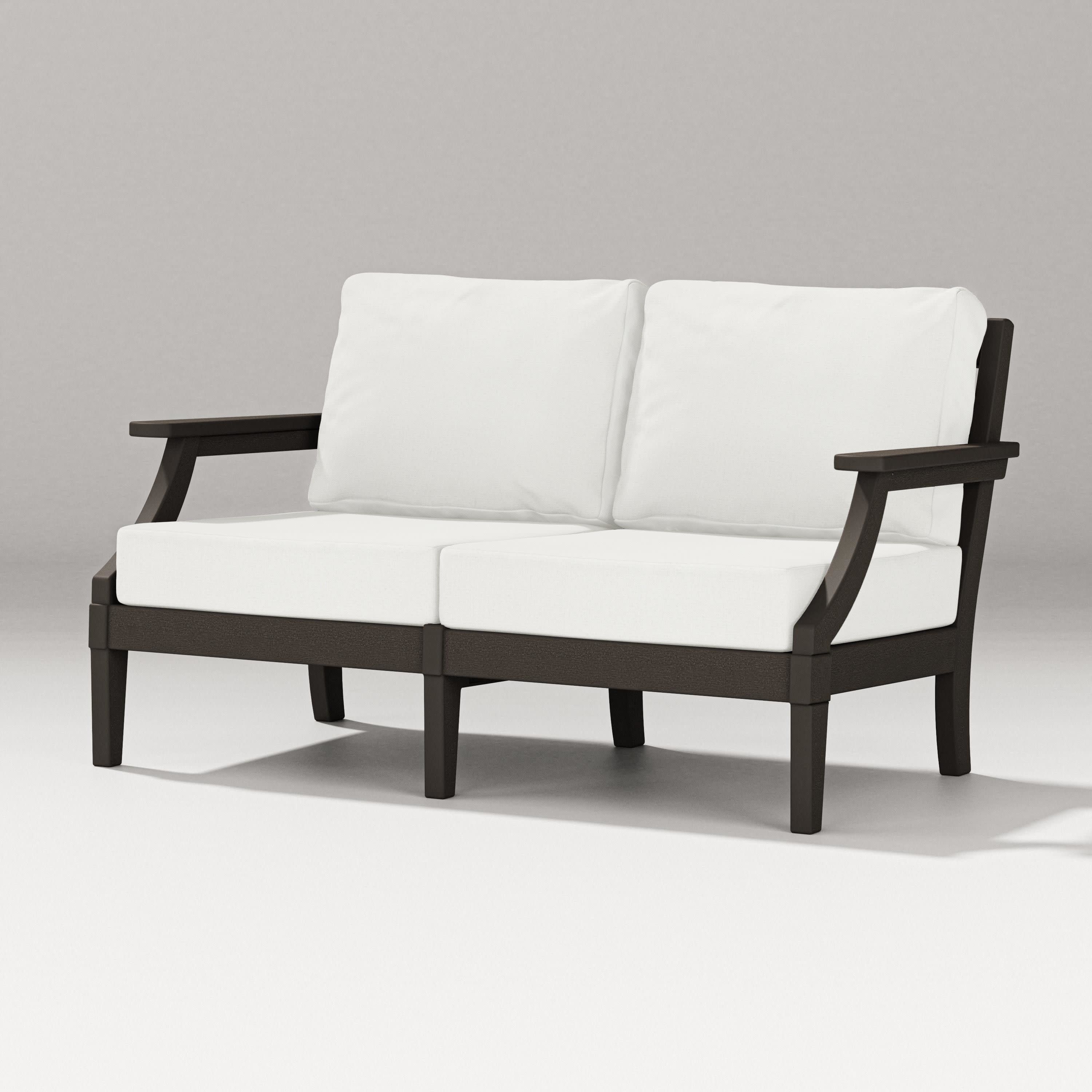 Estate Loveseat in Vintage Coffee / Natural Linen