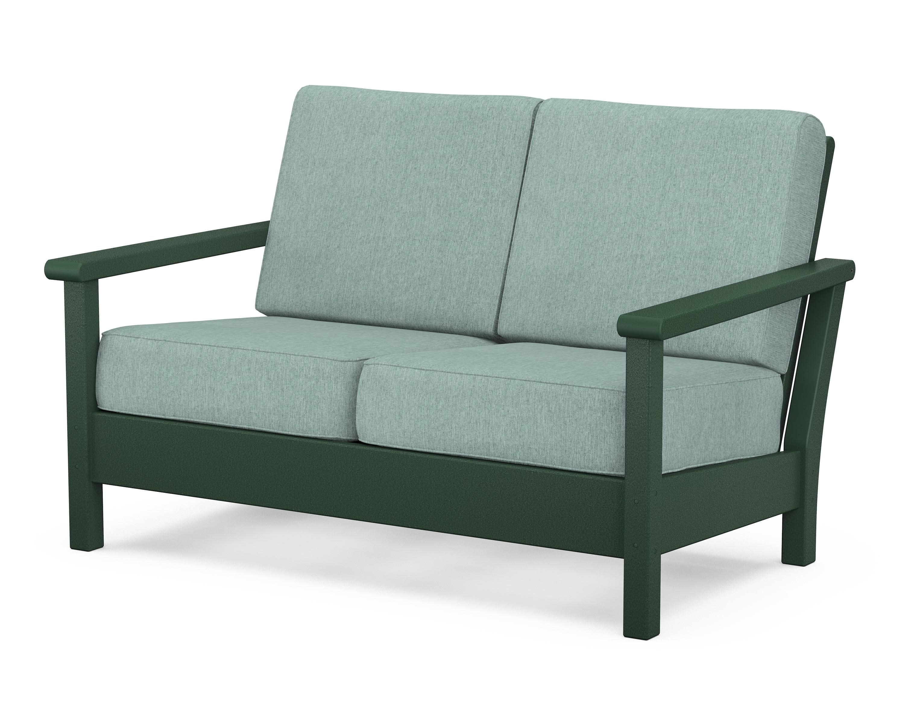 Harbour Deep Seating Loveseat in Green / Glacier Spa