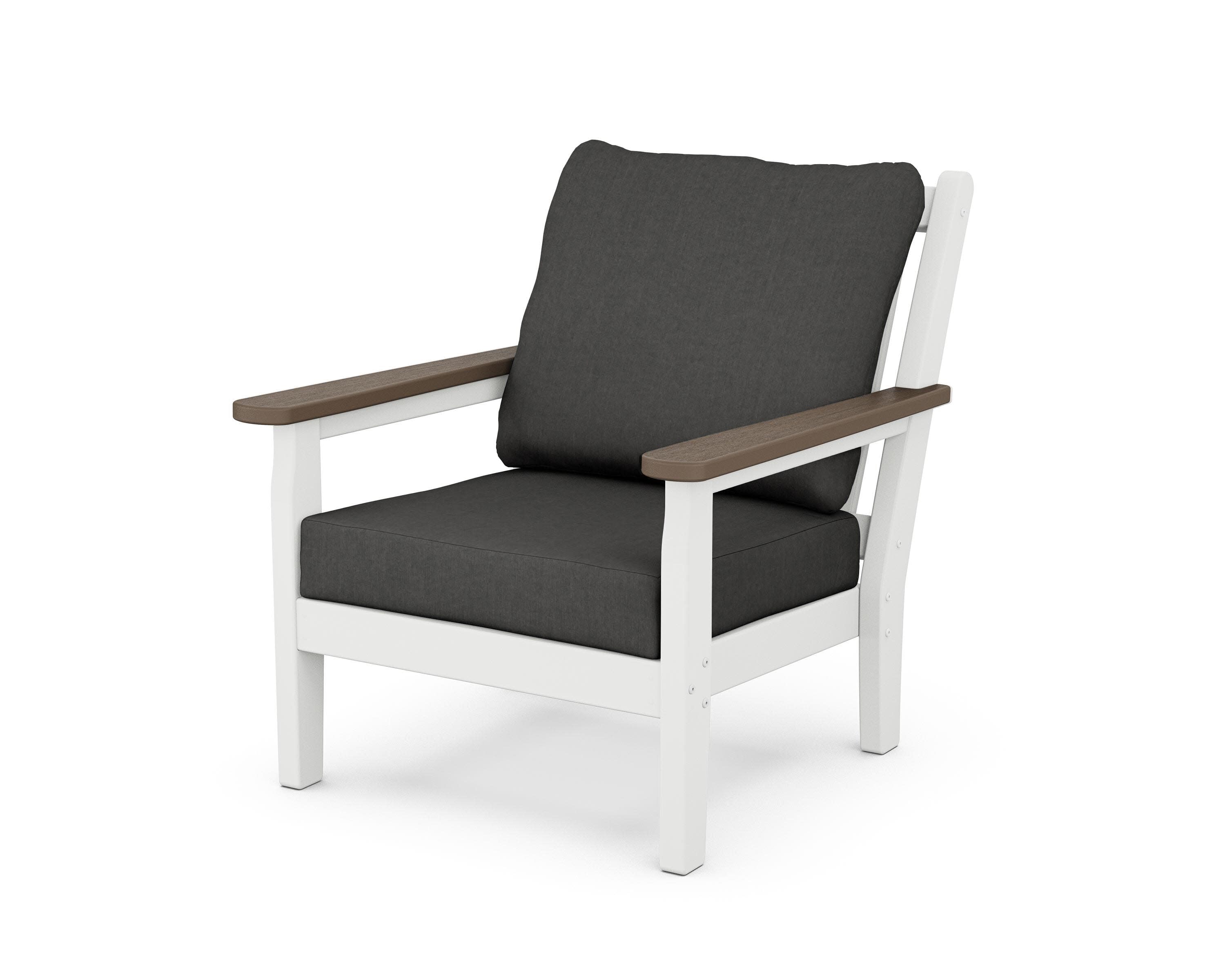 Chippendale Deep Seating Chair in White / Kona / Spectrum Carbon