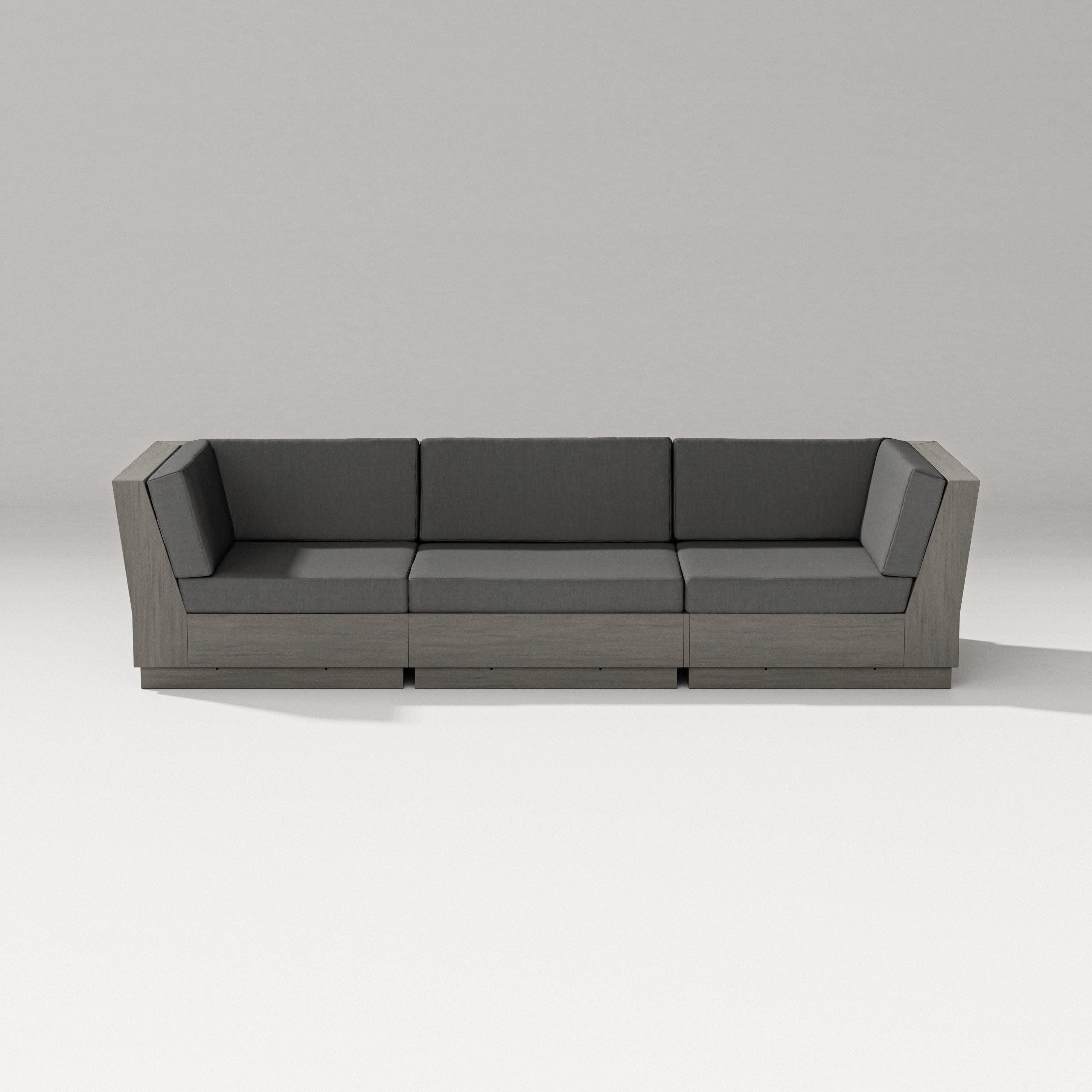 Elevate Sofa Sectional in Driftwood / Spectrum Carbon