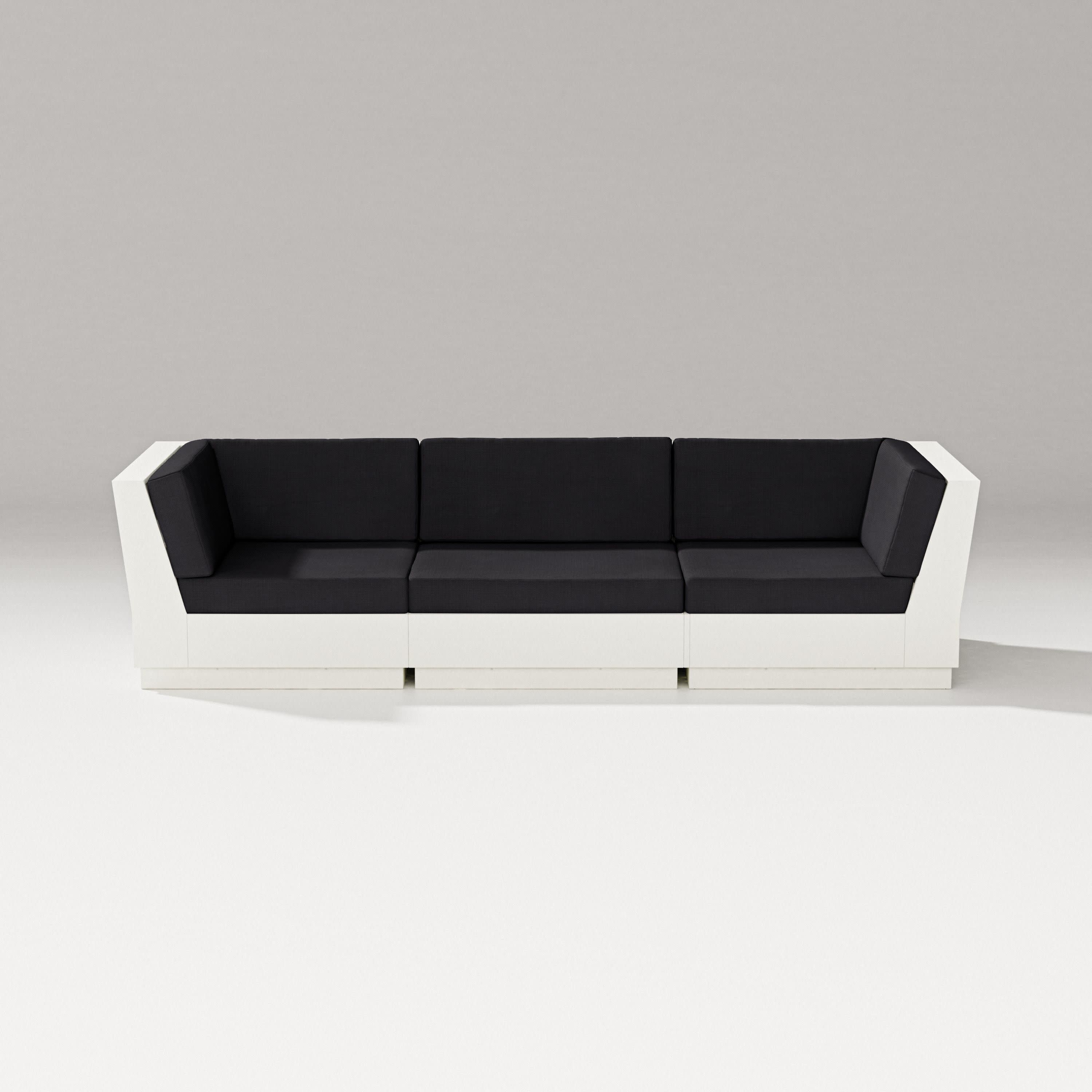 Elevate Sofa Sectional in Vintage White / Midnight Linen