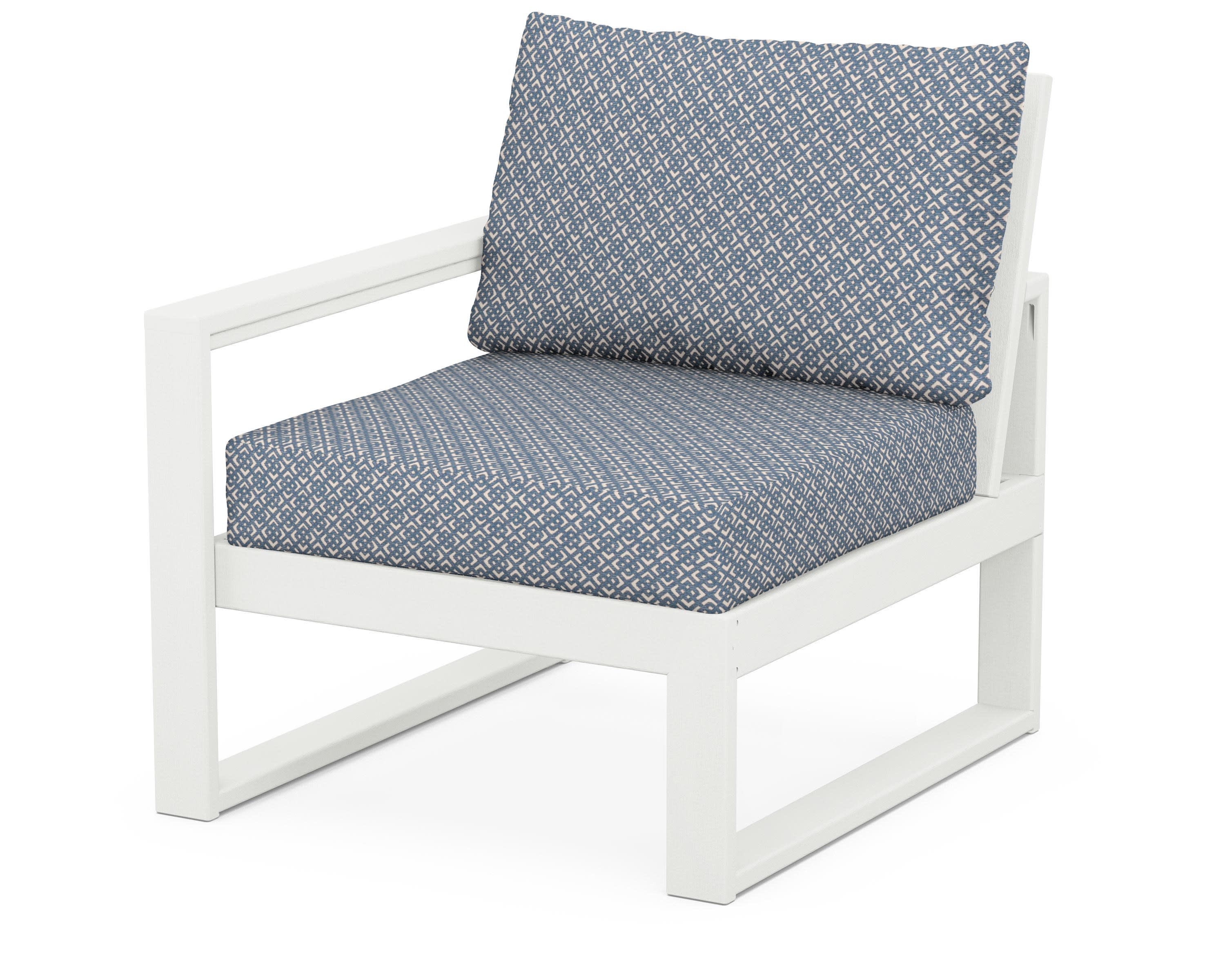 EDGE Modular Left Arm Chair in Vintage White / Hopscotch