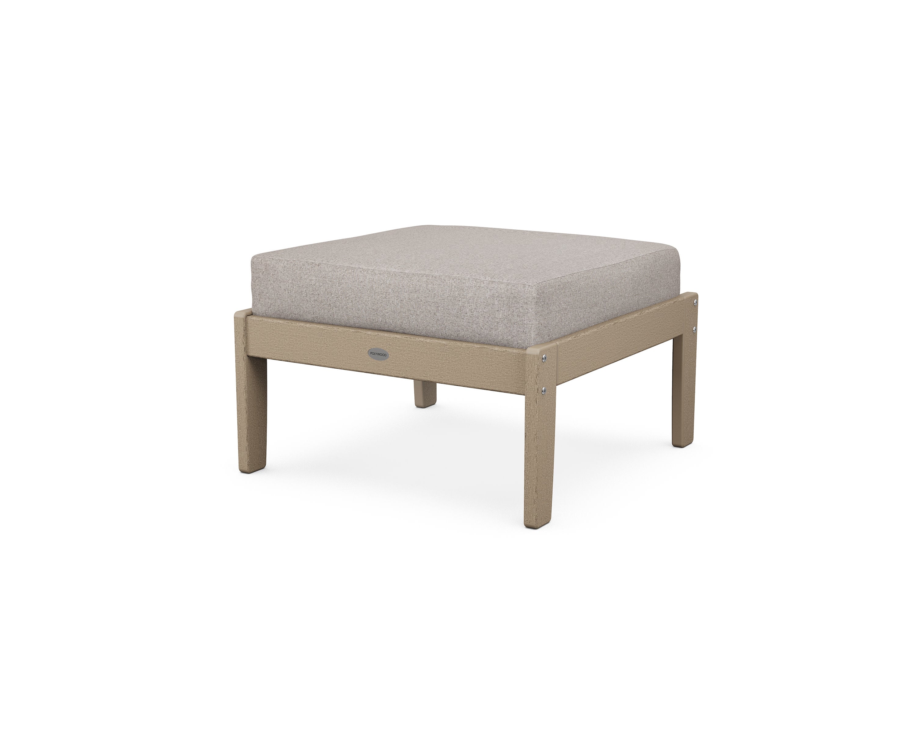 Braxton Deep Seating Ottoman in Vintage Sahara / Weathered Tweed
