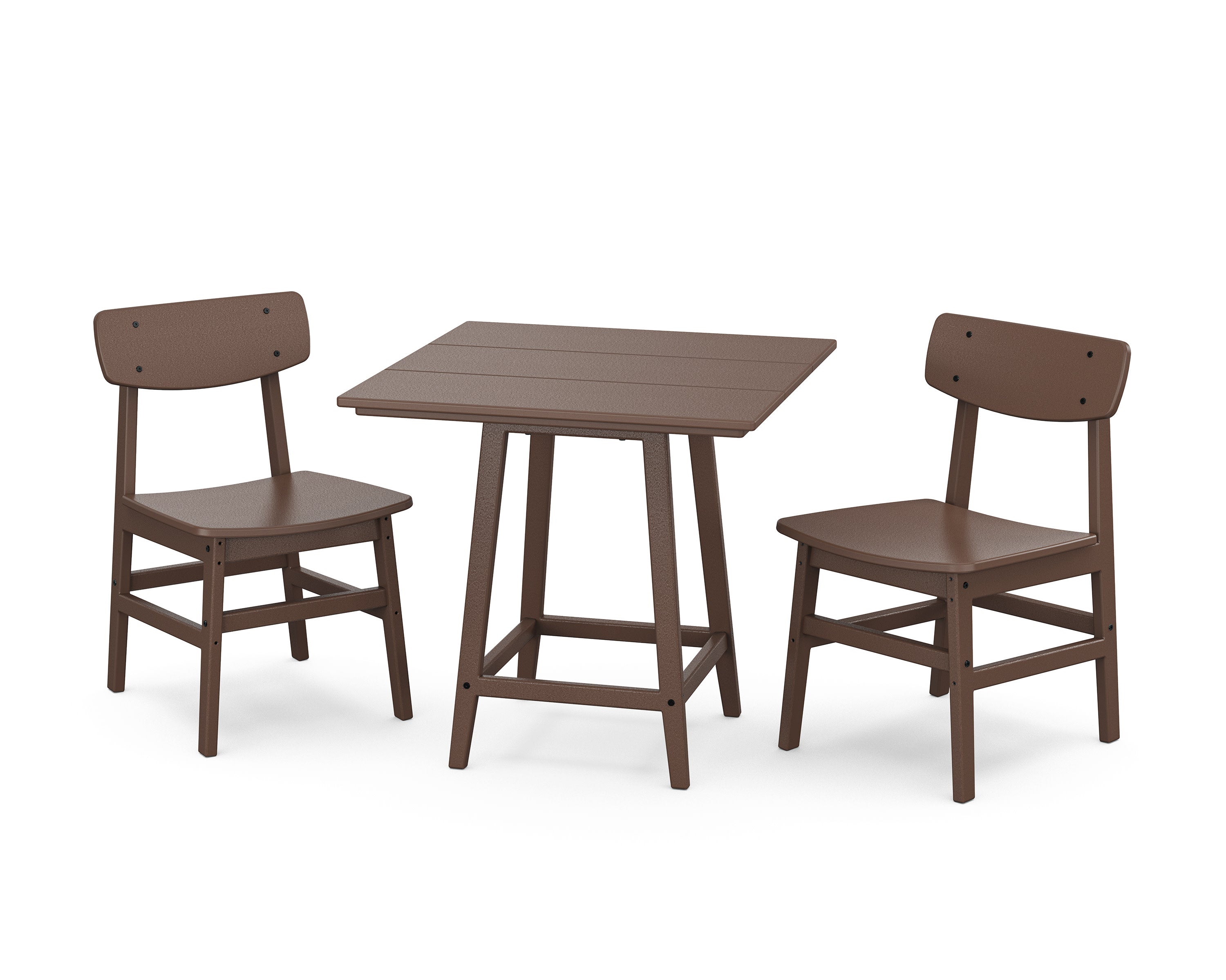 Modern Studio Urban Chair 3-Piece Bistro Dining Set in Mahogany