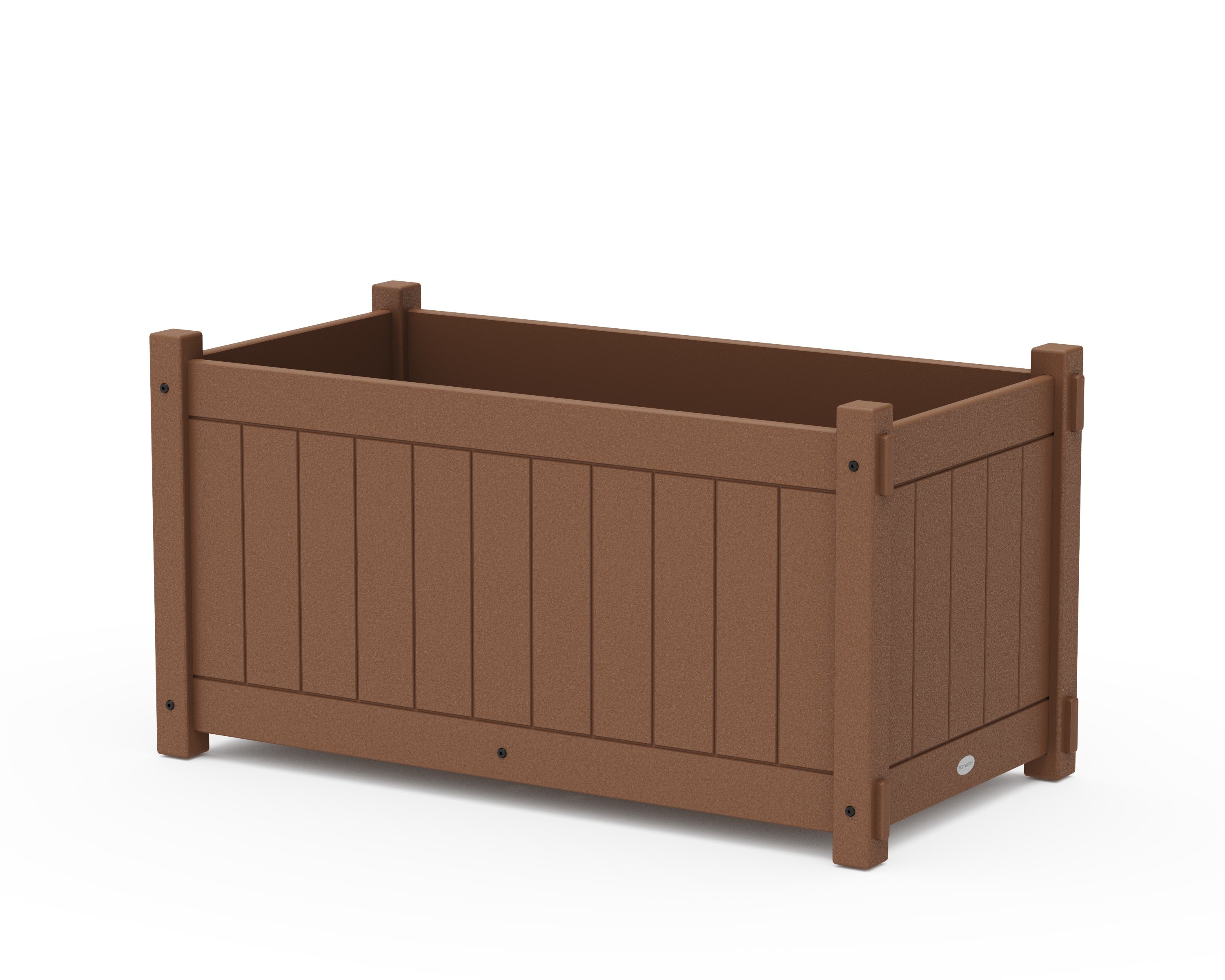 Vineyard Large Rectangle Double Planter Box in Teak