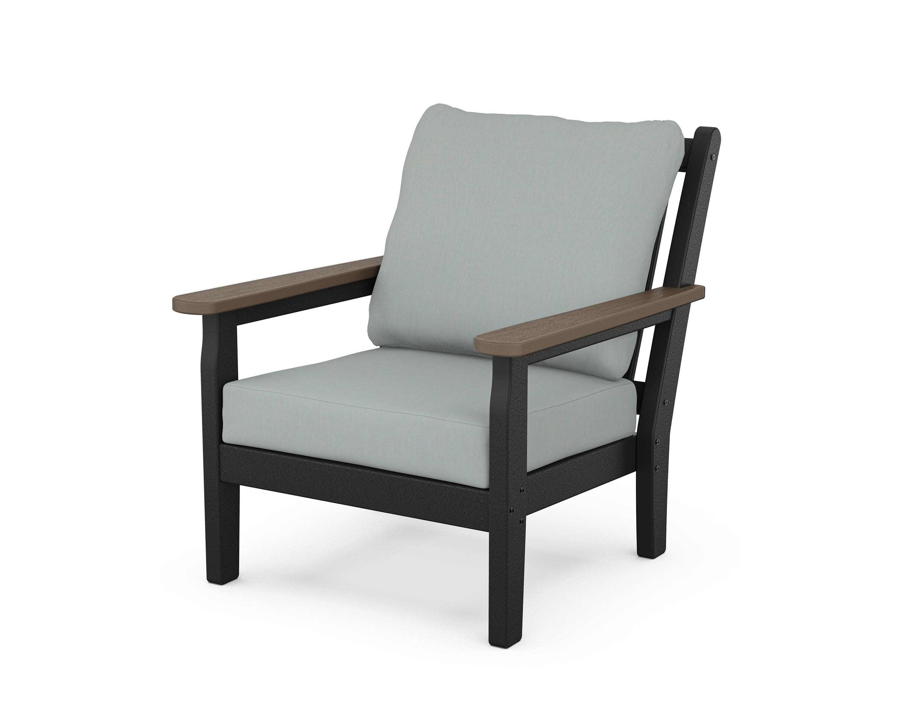 Chippendale Deep Seating Chair in Black / Kona / Spa