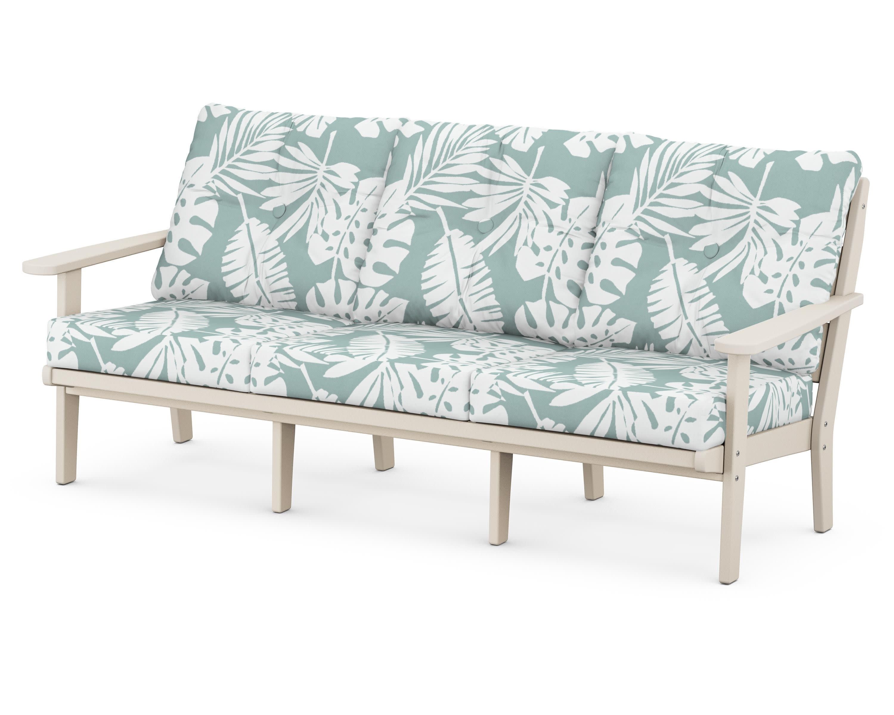 Lakeside Deep Seating Sofa in Sand / Leaf Glacier Spa