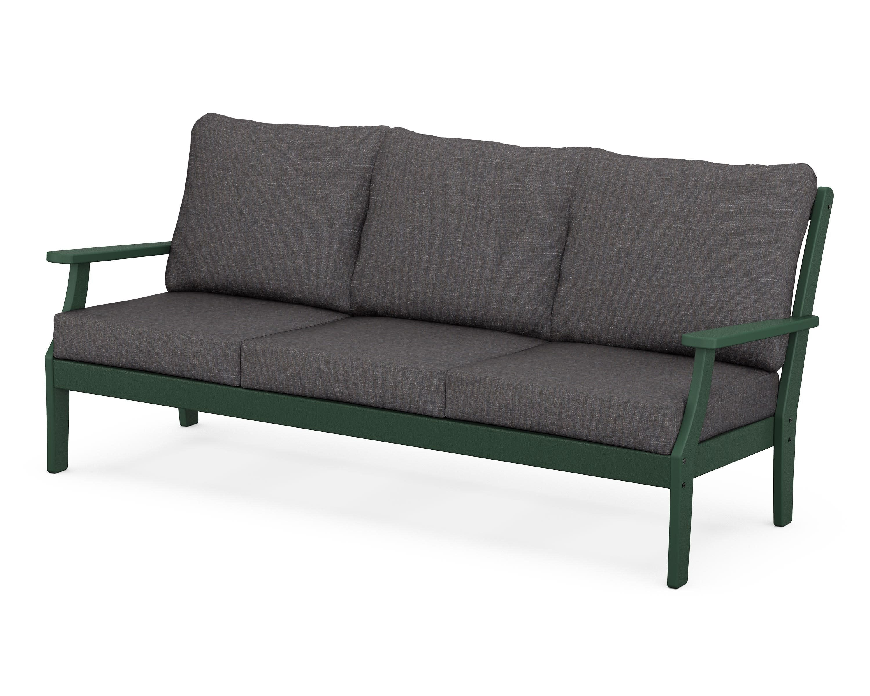 Braxton Deep Seating Sofa in Green / Ash Charcoal