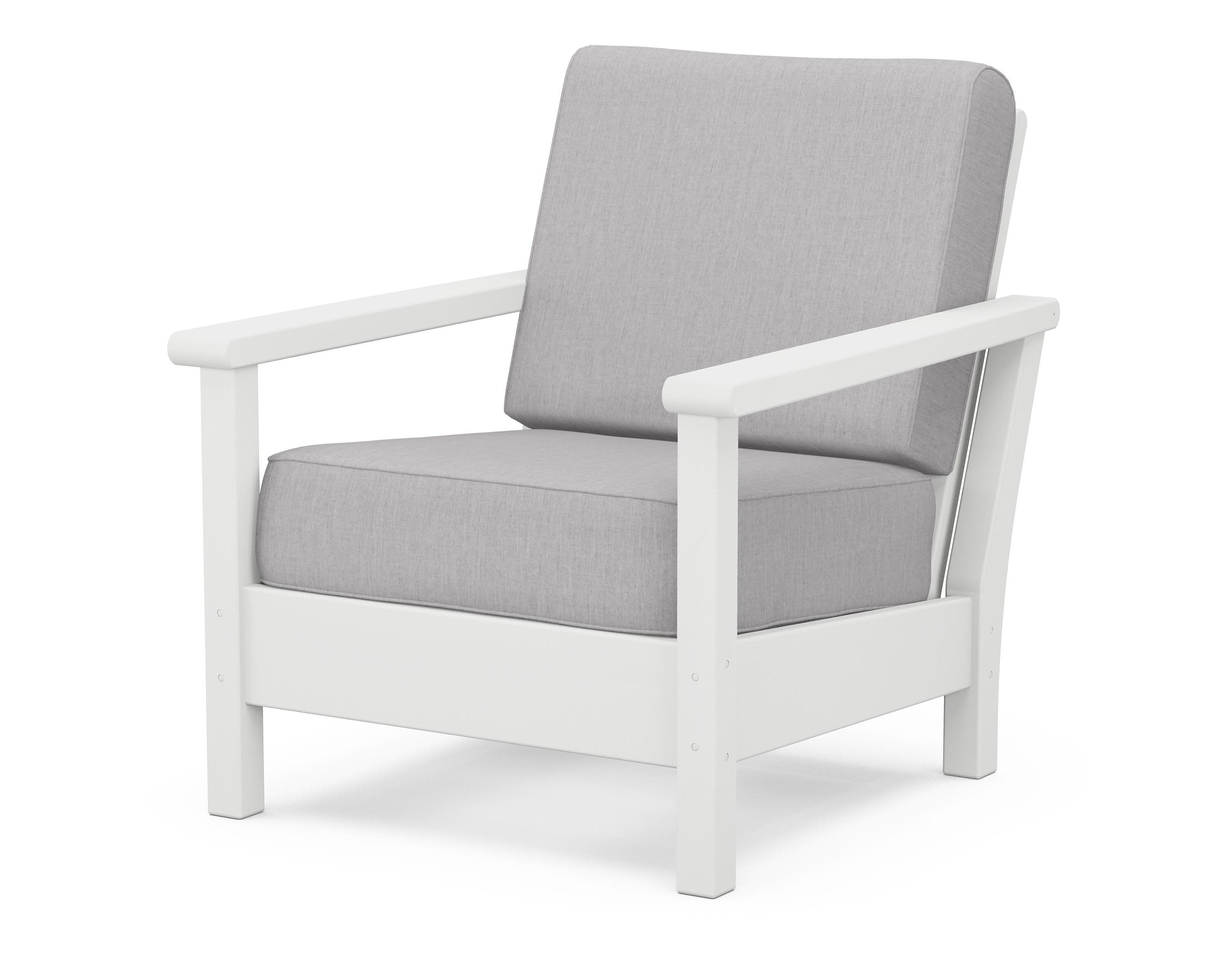 Harbour Deep Seating Chair in White / Granite
