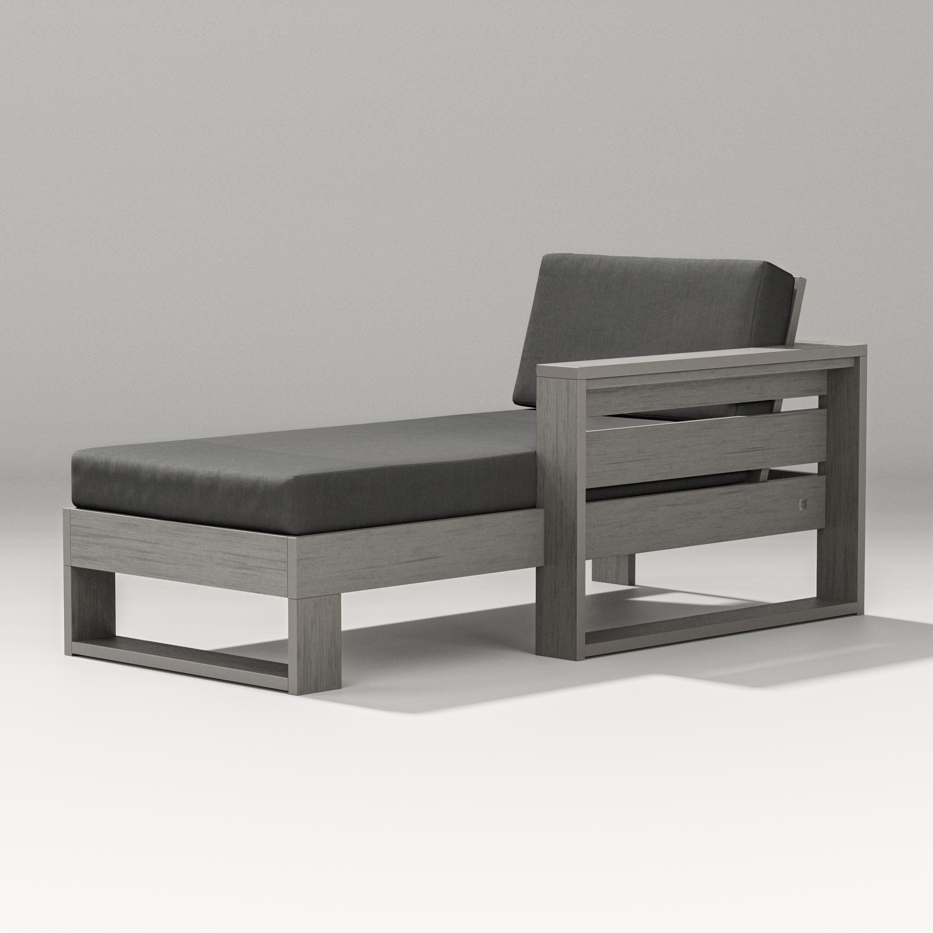 Latitude Modular Right Arm Chaise in Driftwood / Spectrum Carbon
