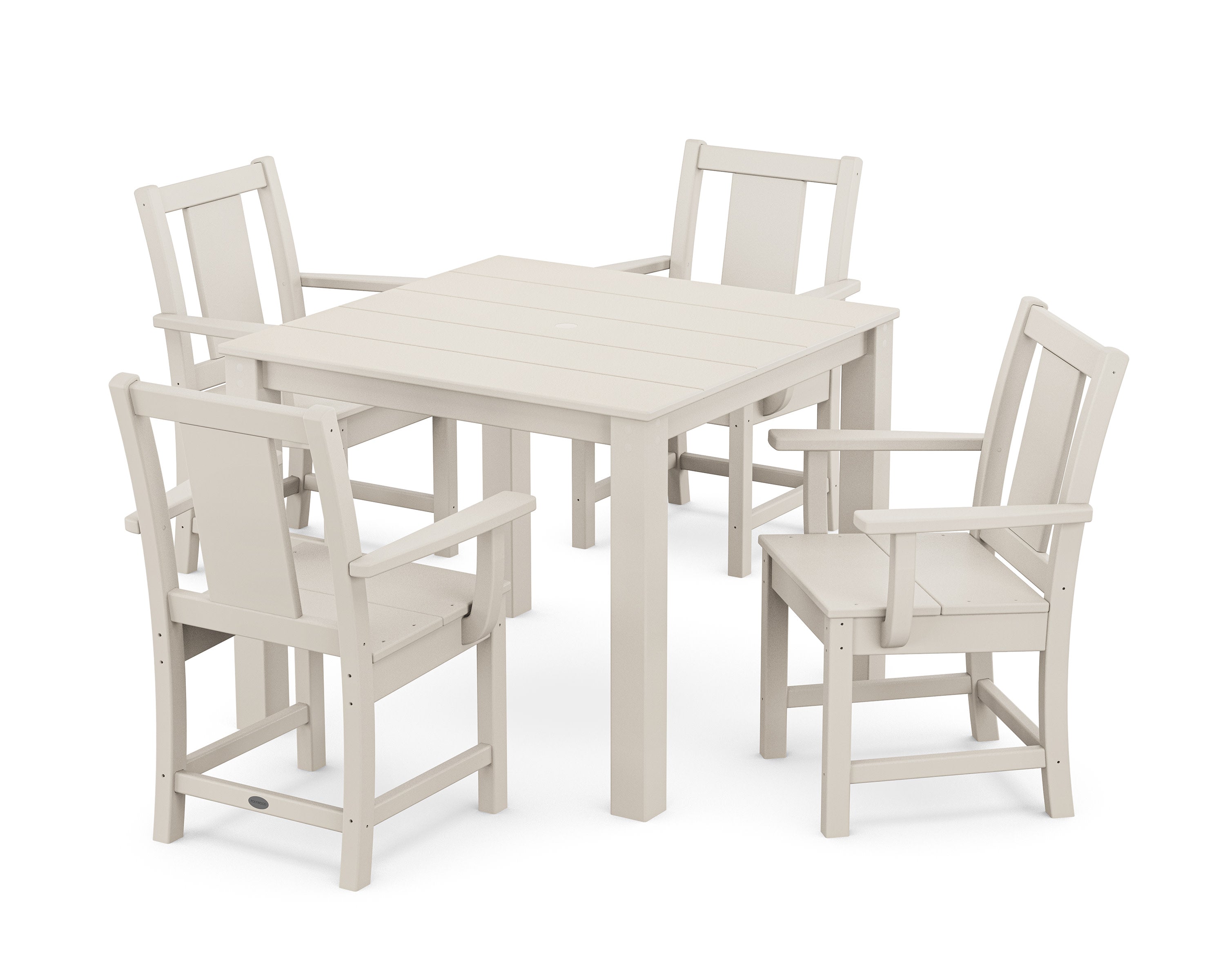Prairie 5-Piece Parsons Dining Set in Sand