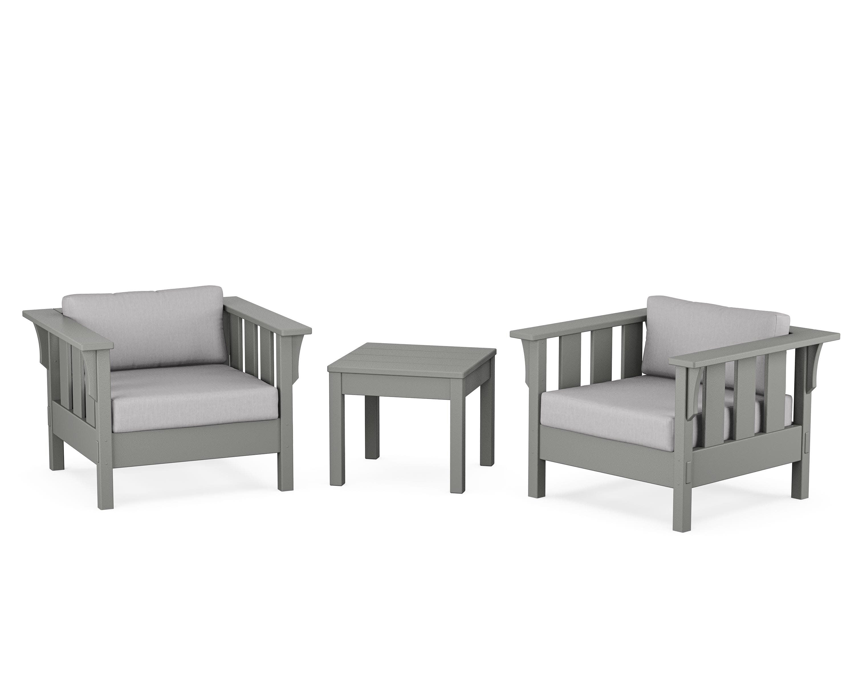 Acadia 3-Piece Deep Seating Set in Slate Grey / Granite