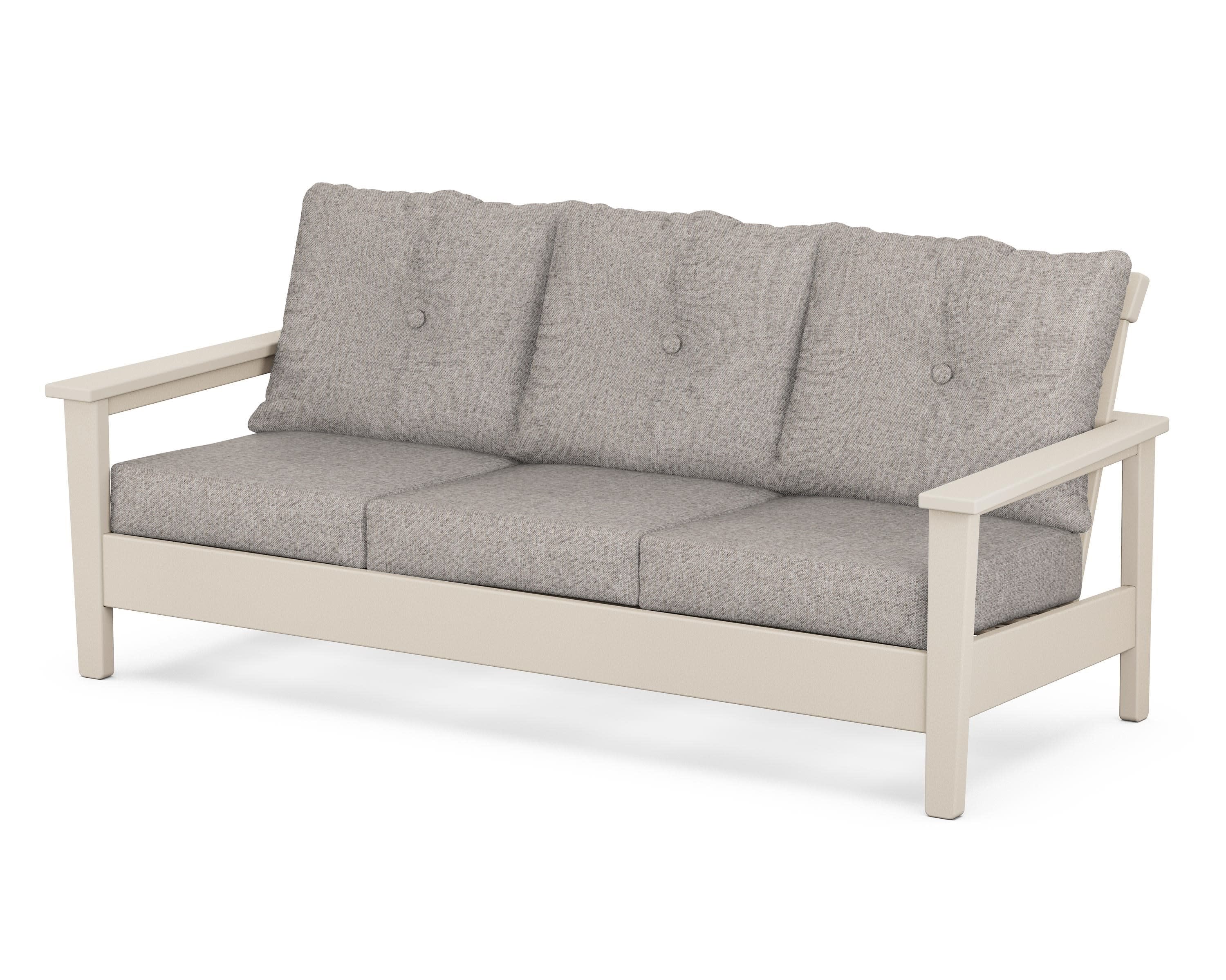 Prescott Deep Seating Sofa in Sand / Weathered Tweed