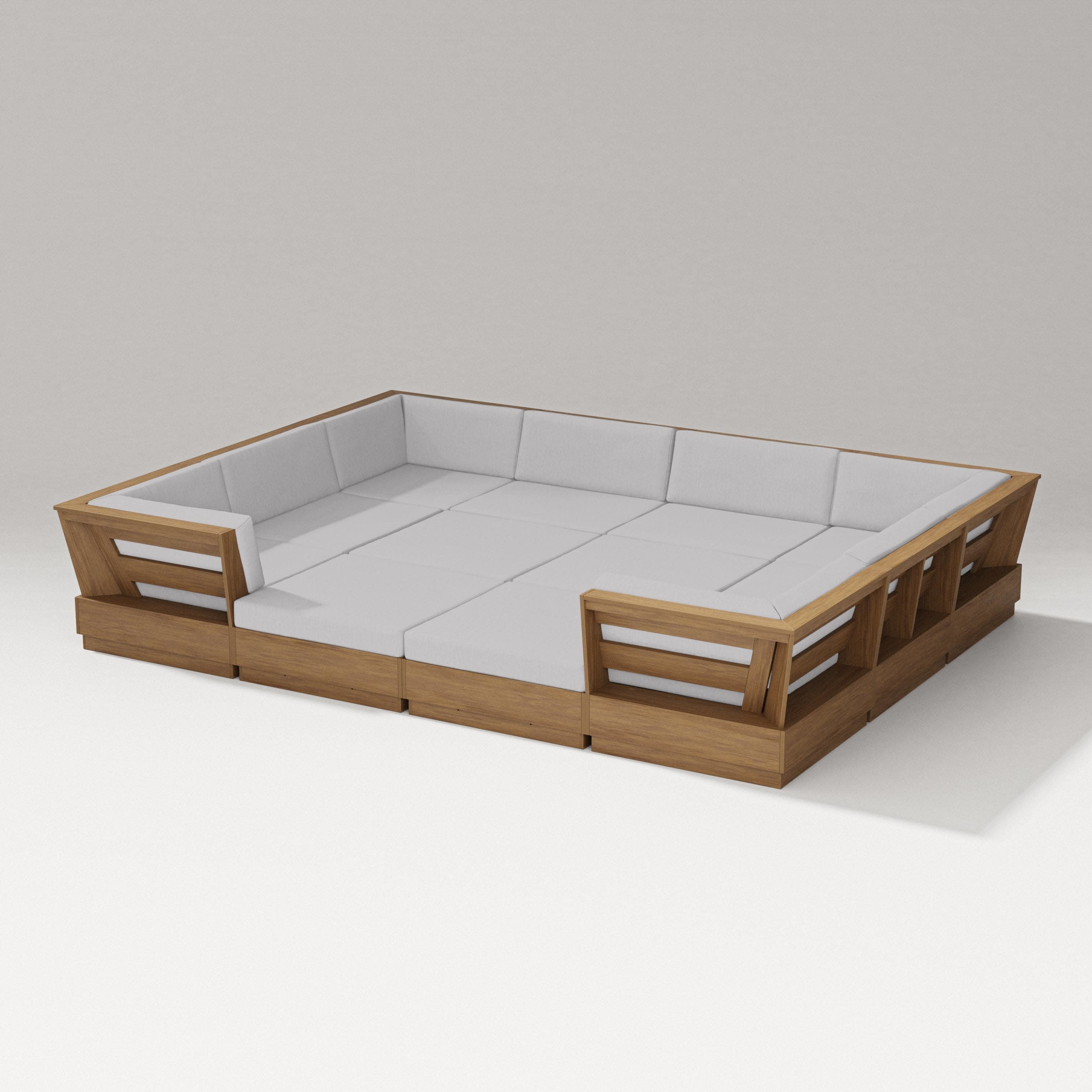 Elevate 12-Piece Pit Sectional in Natural / Granite