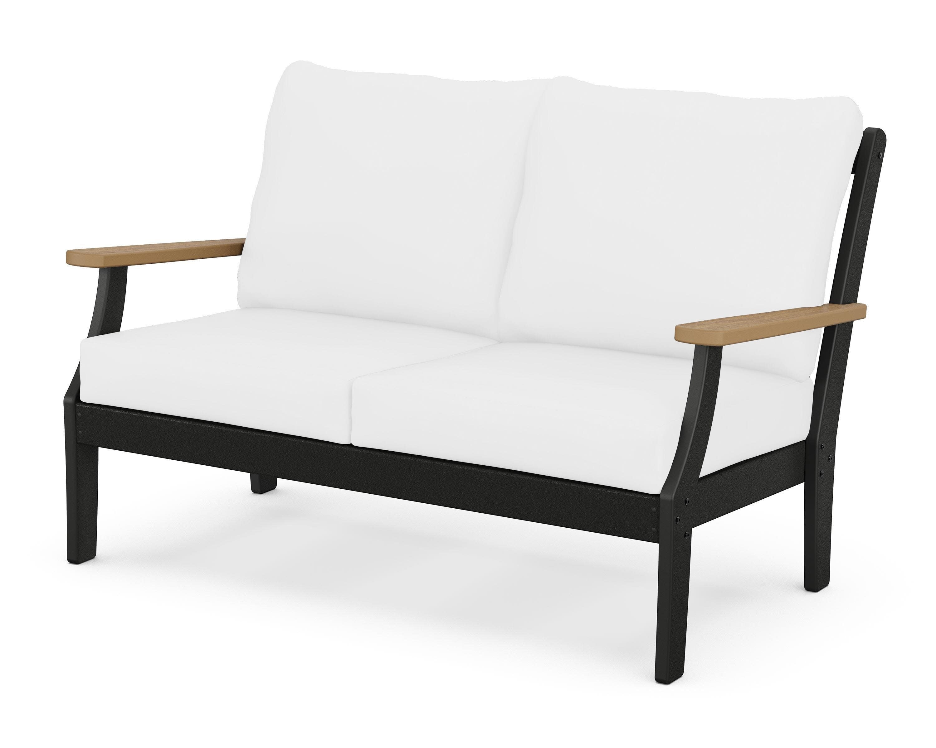 Braxton Deep Seating Loveseat in Black / Natural / Natural