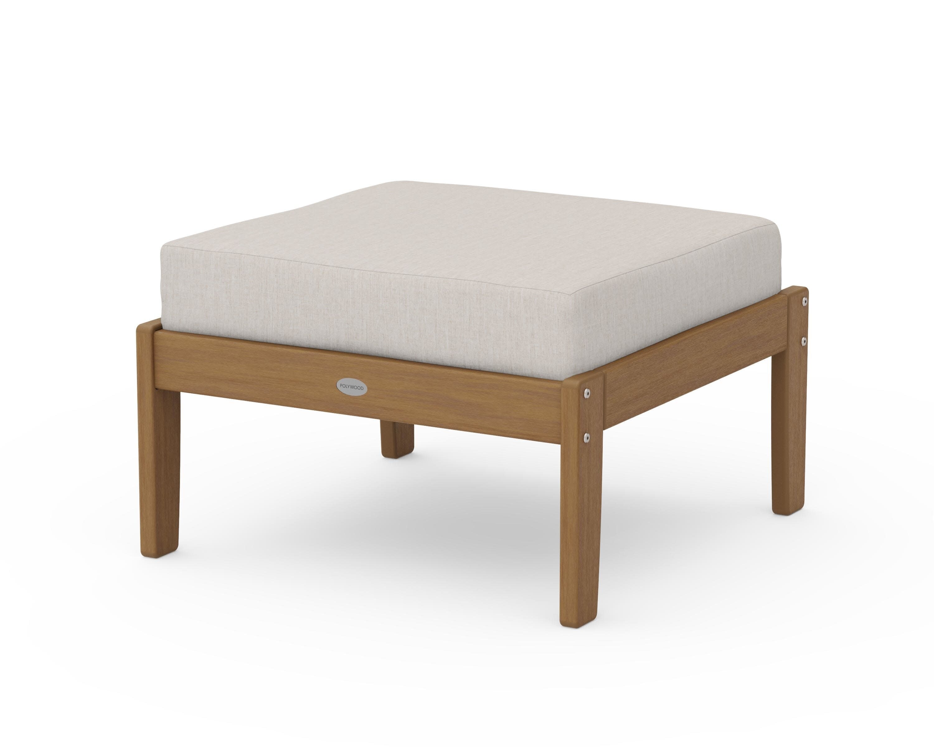 Braxton Deep Seating Ottoman in Natural / Cast Ash