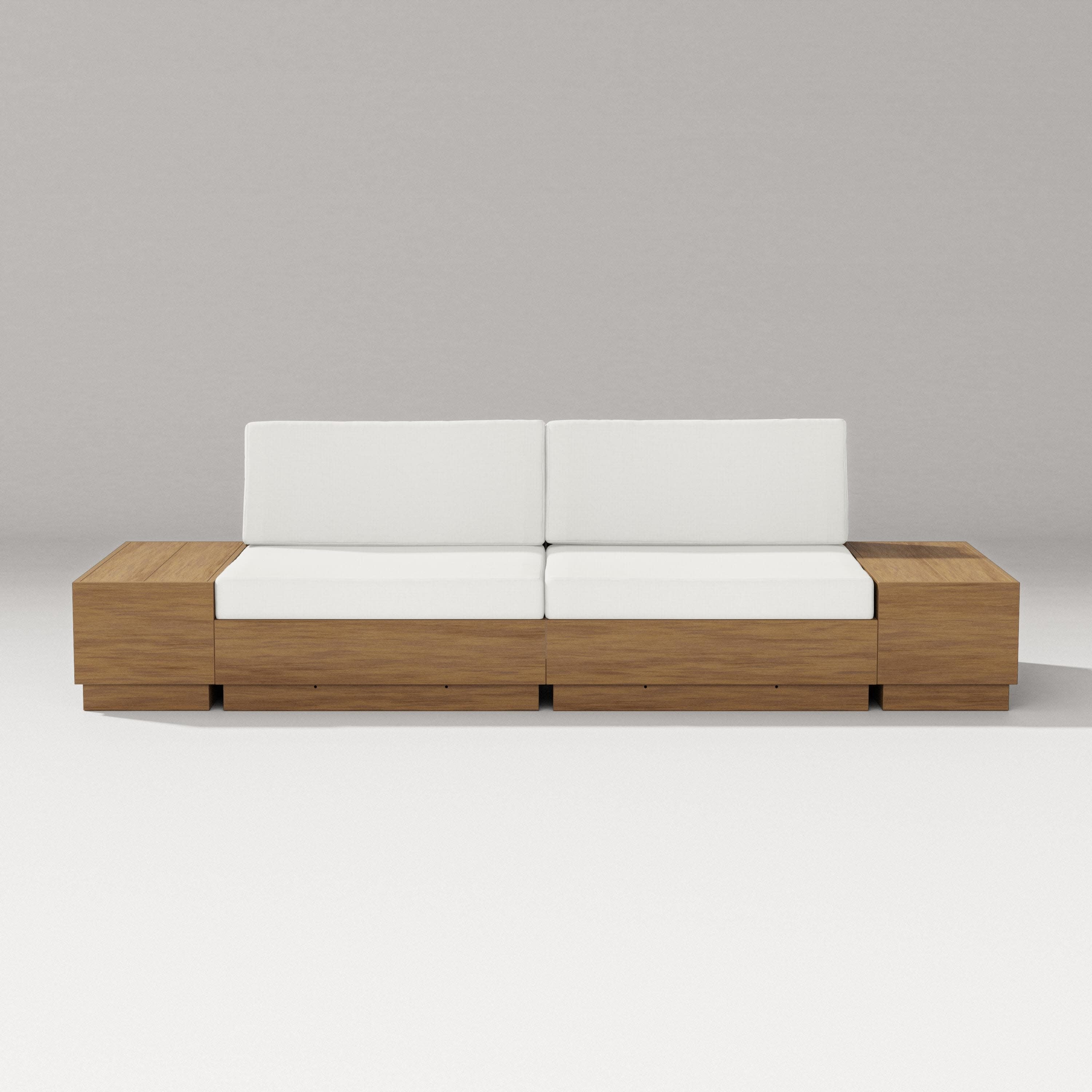 Elevate 4-Piece Loveseat Sectional in Natural / Natural Linen