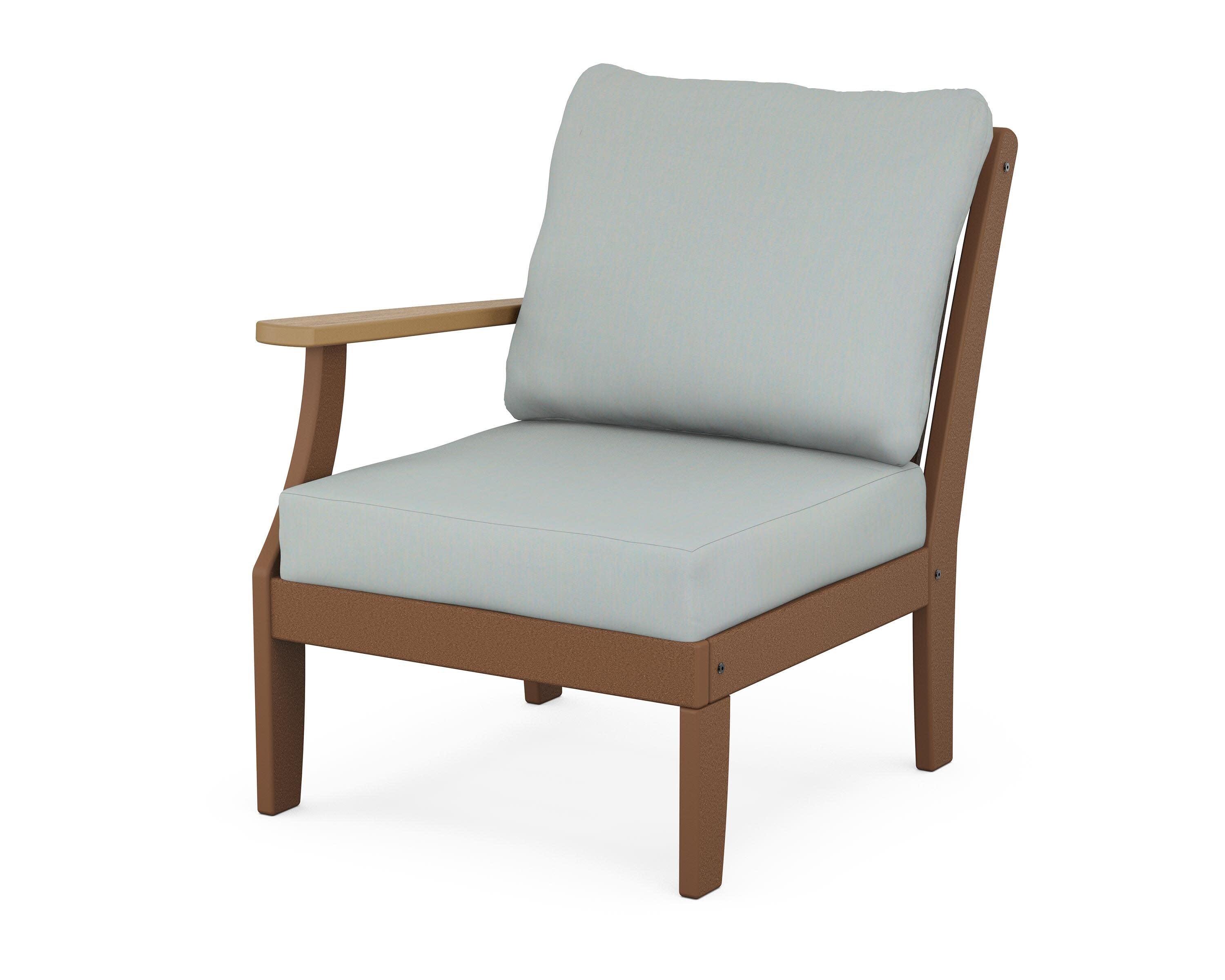 Braxton Modular Left Arm Chair in Teak / Natural / Spa