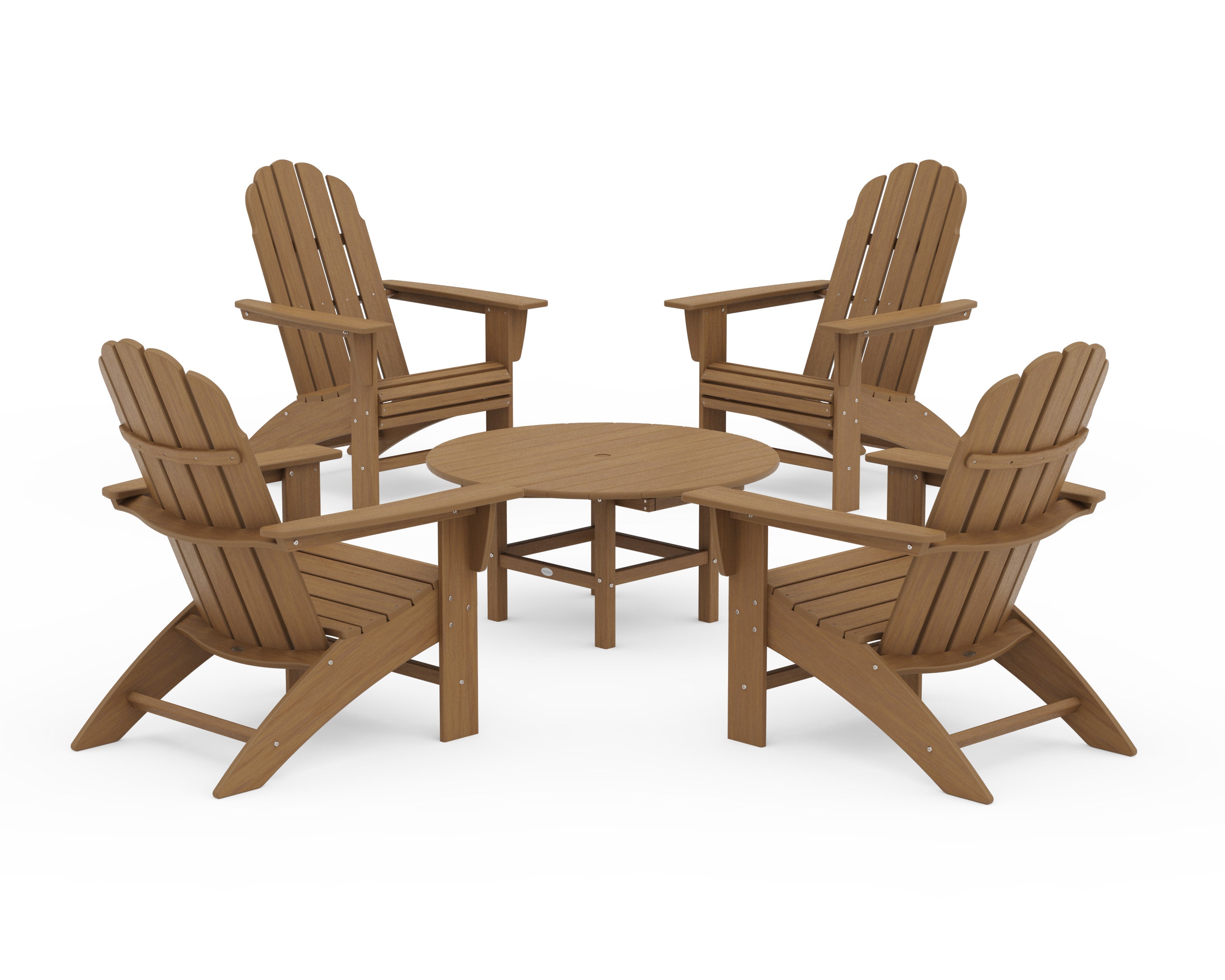 Vineyard 5-Piece Oversized Adirondack Set in Natural