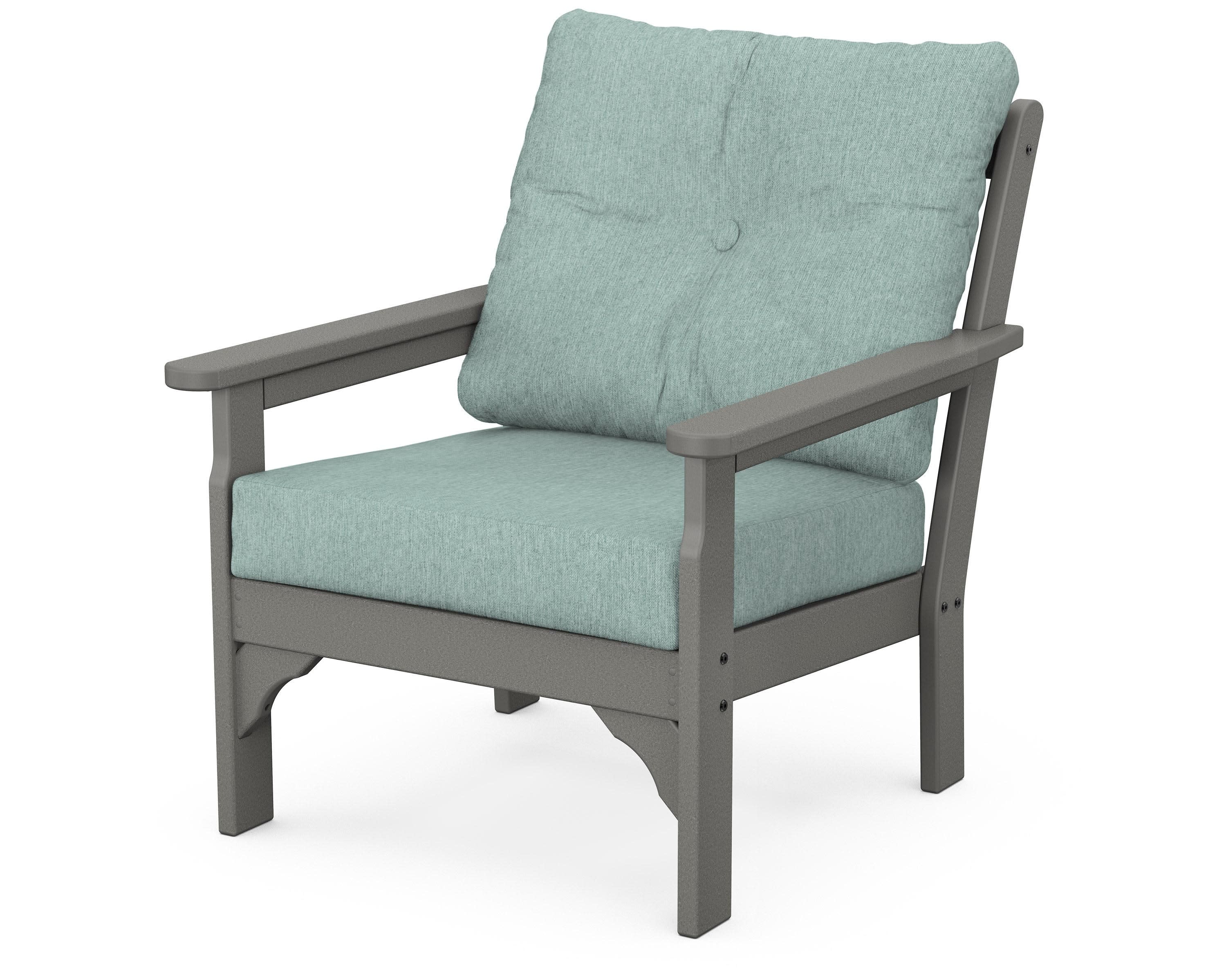 Vineyard Deep Seating Chair in Slate Grey / Glacier Spa