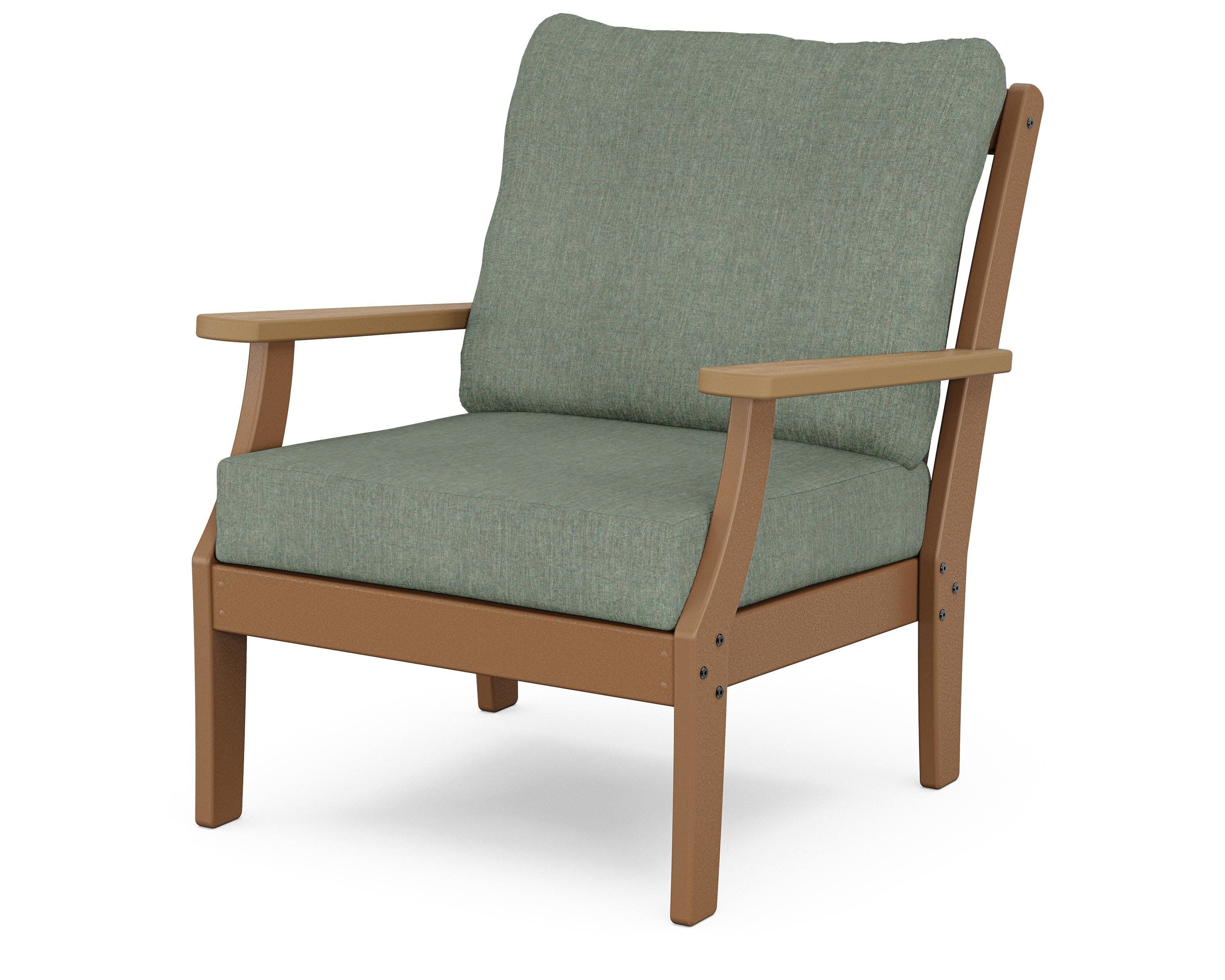 Braxton Deep Seating Chair in Teak / Natural / Cast Sage
