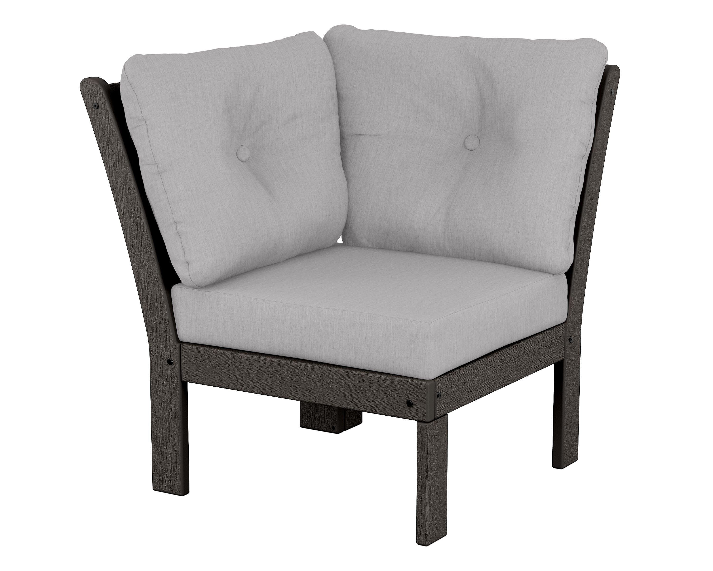 Vineyard Modular Corner Chair in Vintage Coffee / Granite