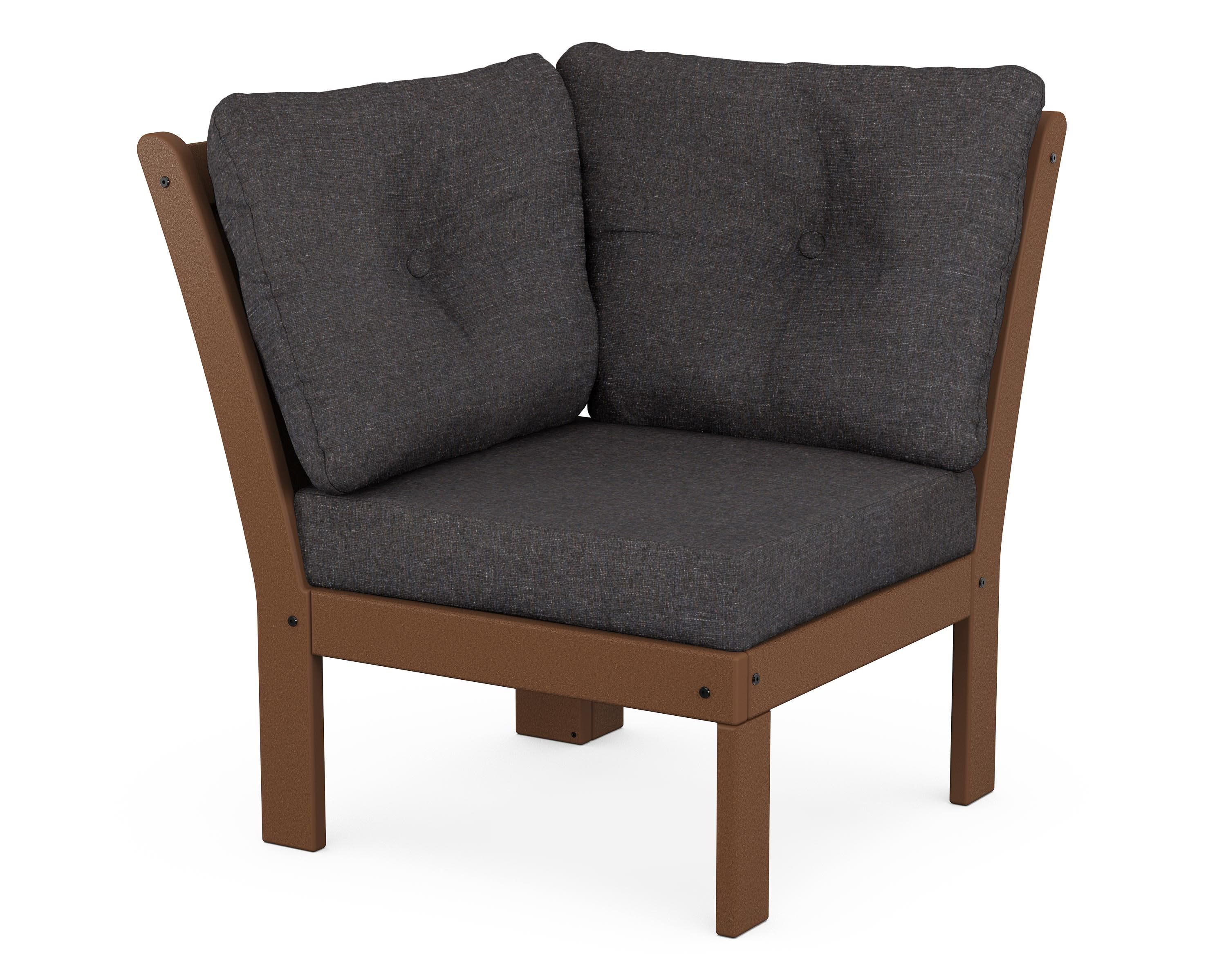 Vineyard Modular Corner Chair in Teak / Ash Charcoal