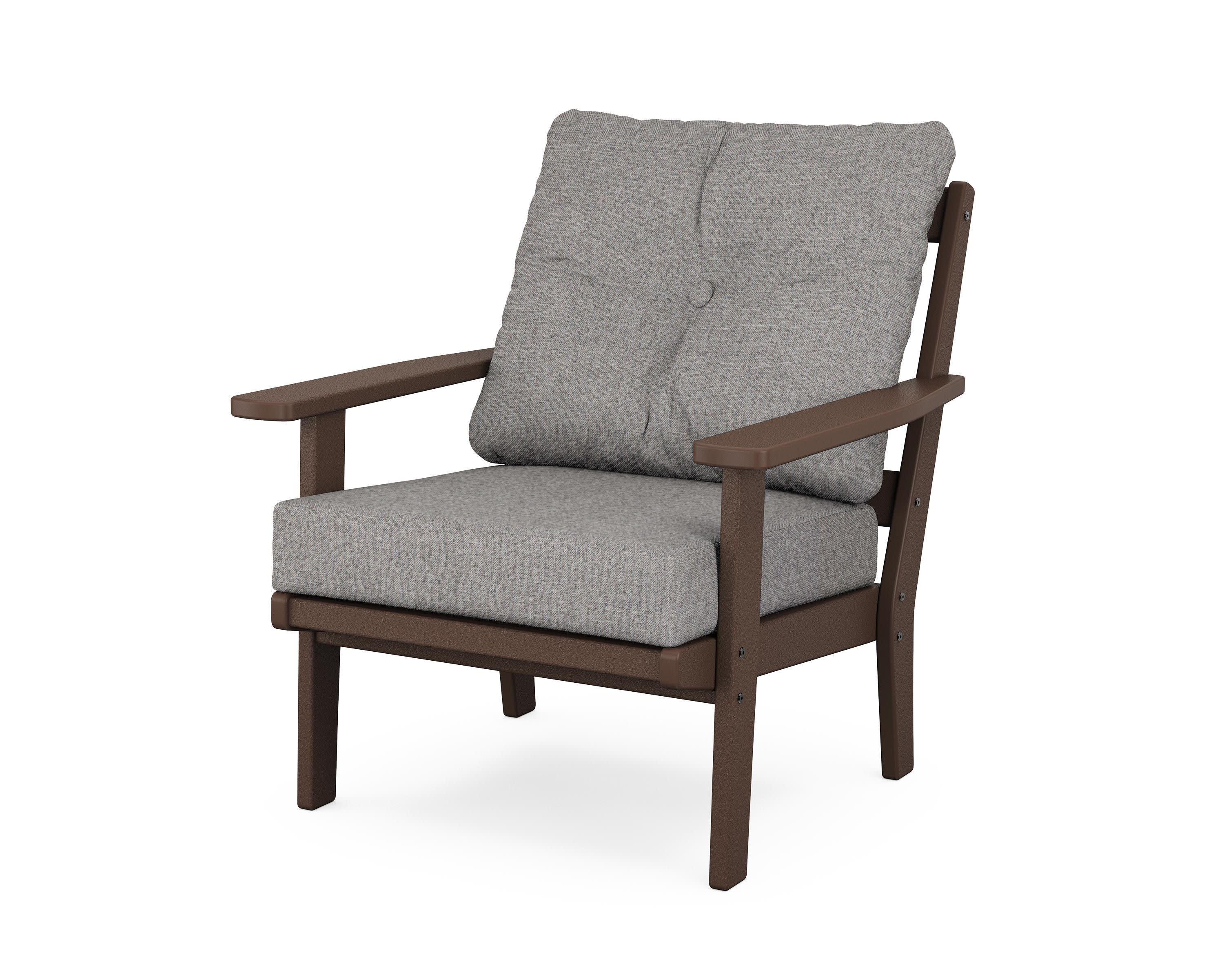 Oxford Deep Seating Chair in Mahogany / Grey Mist