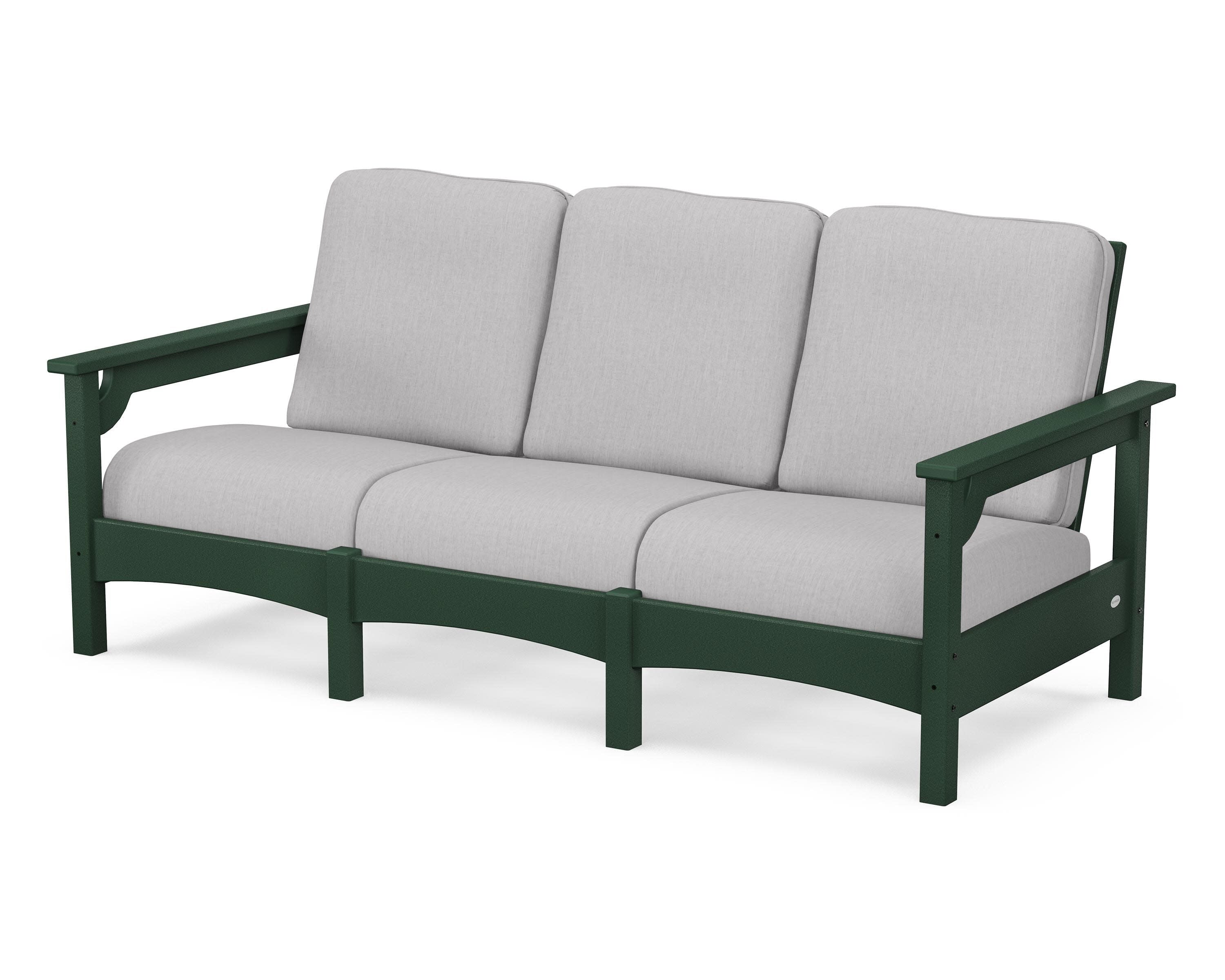 Club Sofa in Green / Granite