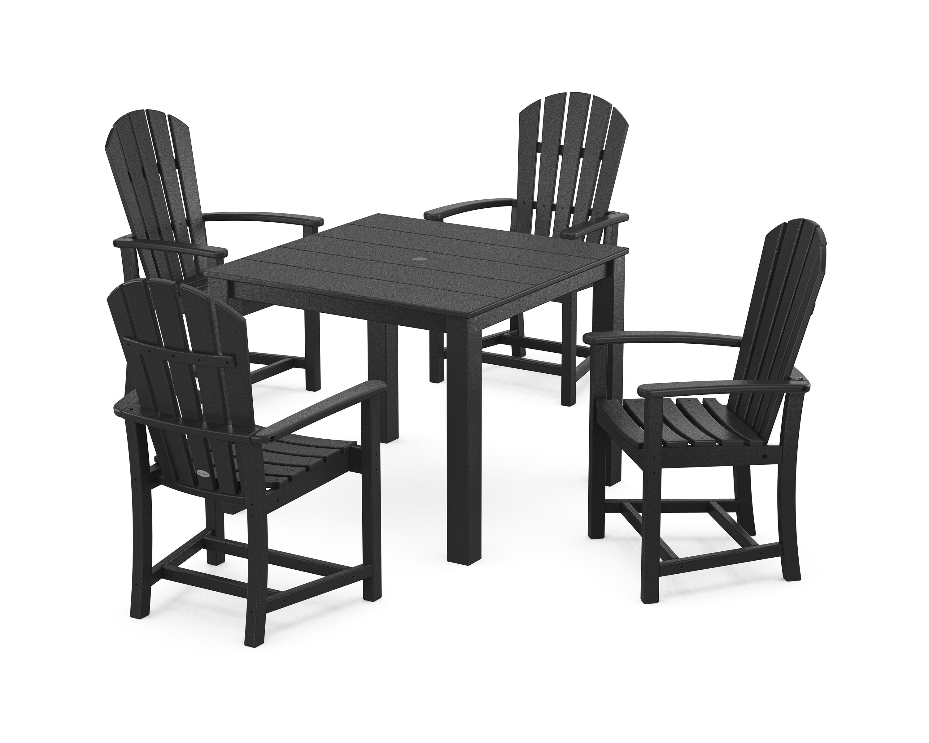 Palm Coast 5-Piece Parsons Dining Set in Black