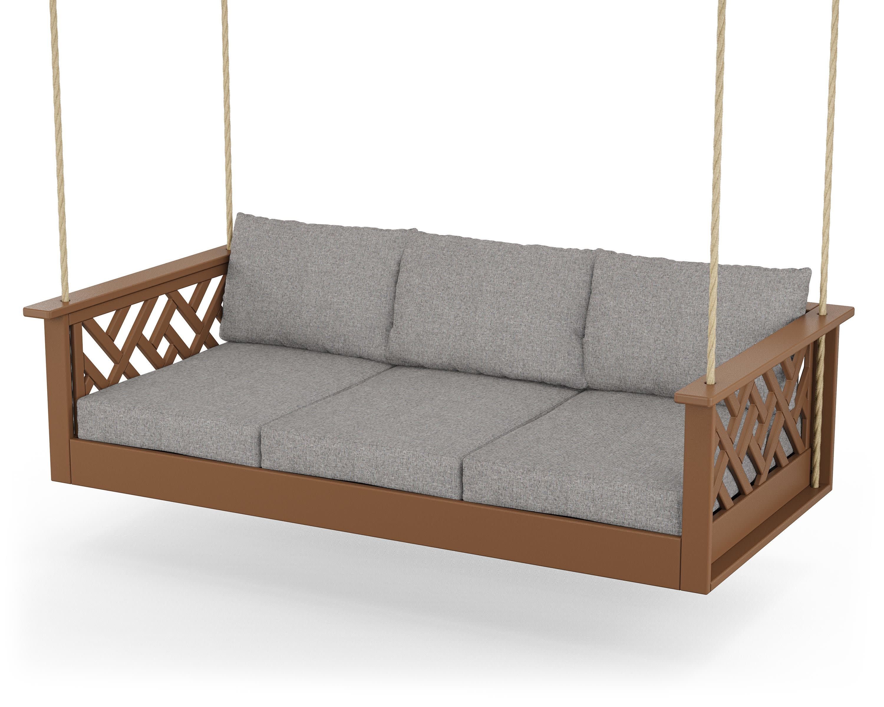Chippendale Daybed Swing in Teak / Grey Mist