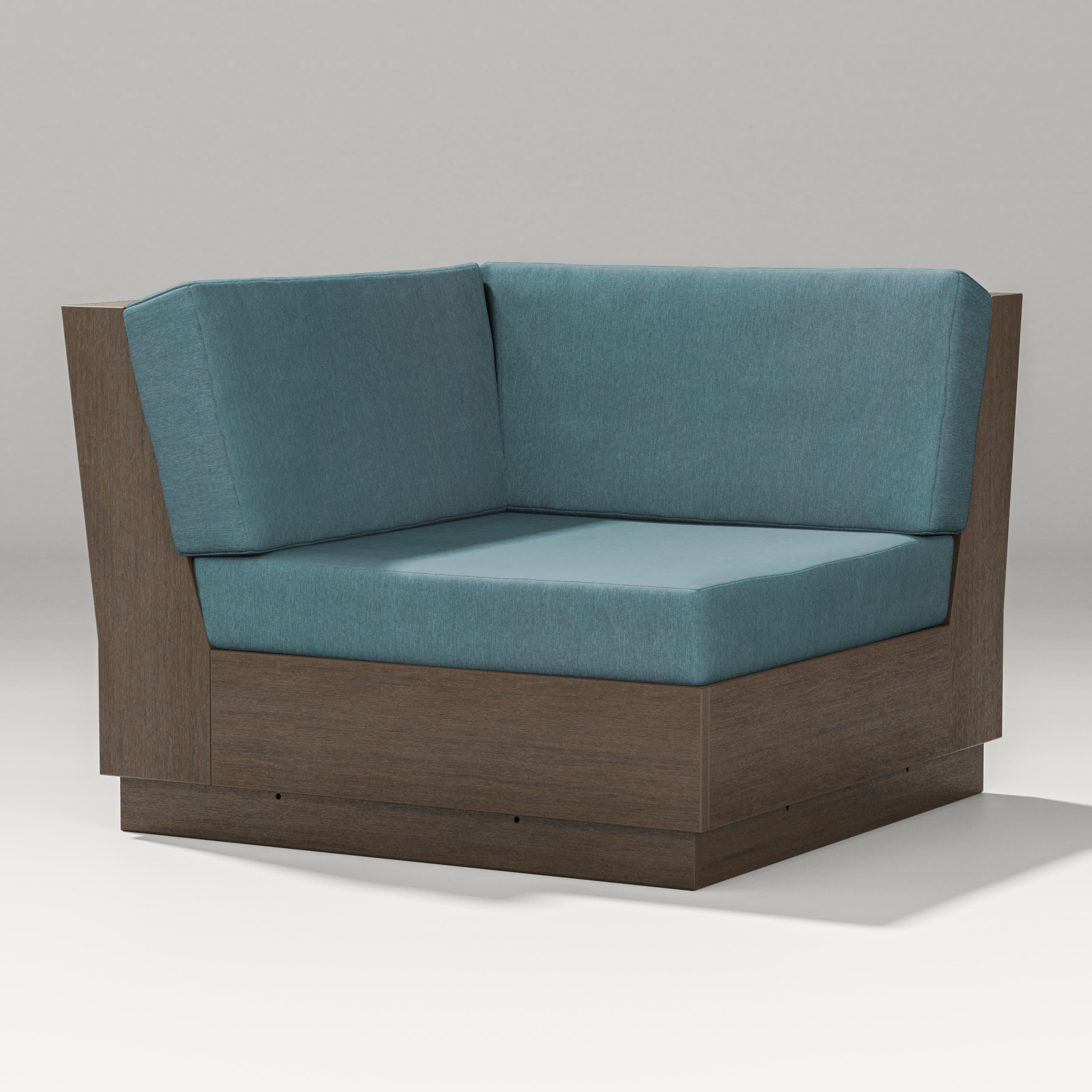 Elevate Modular Corner Chair in Kona / Ocean Teal