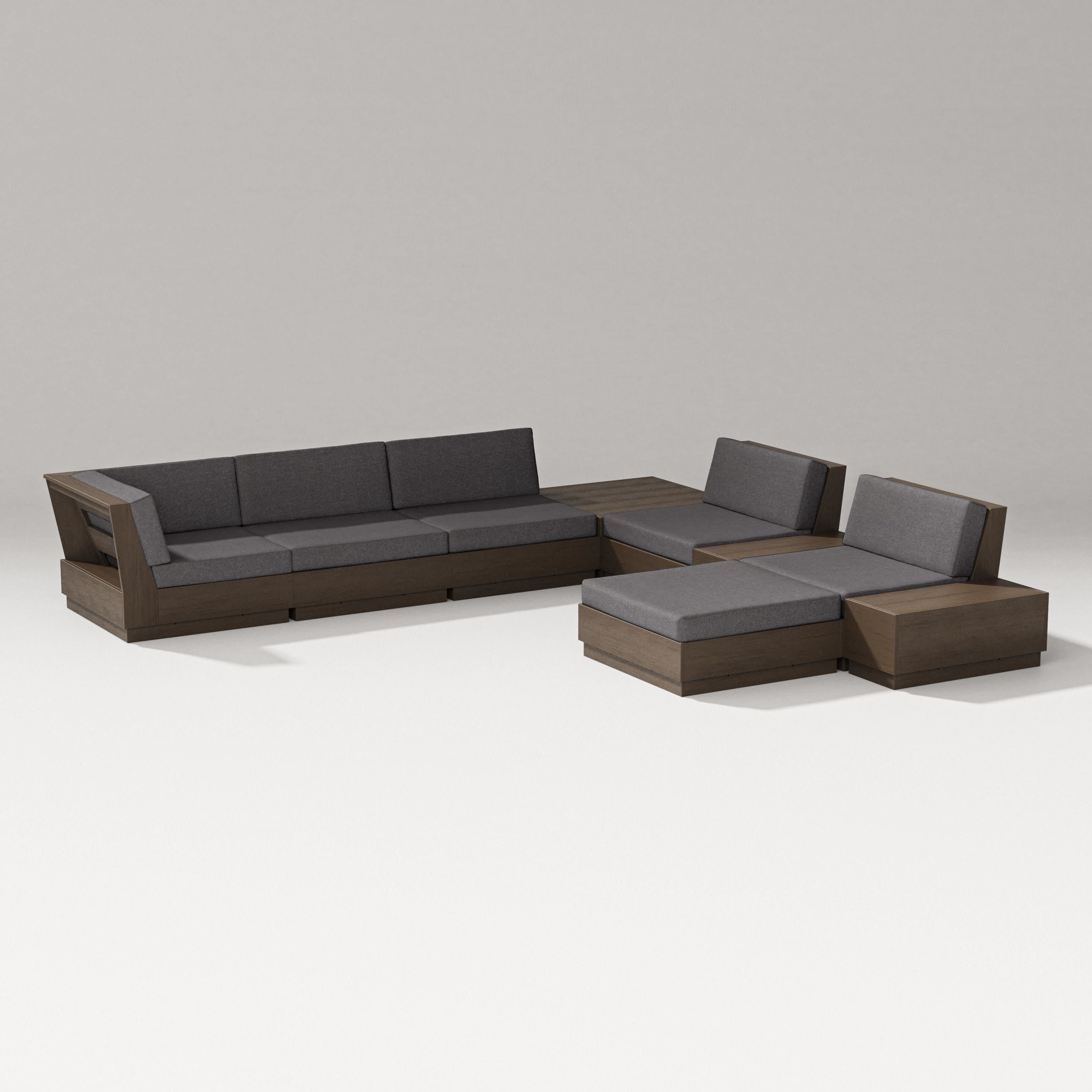Elevate 9-Piece Conversation Sectional in Kona / Ash Charcoal