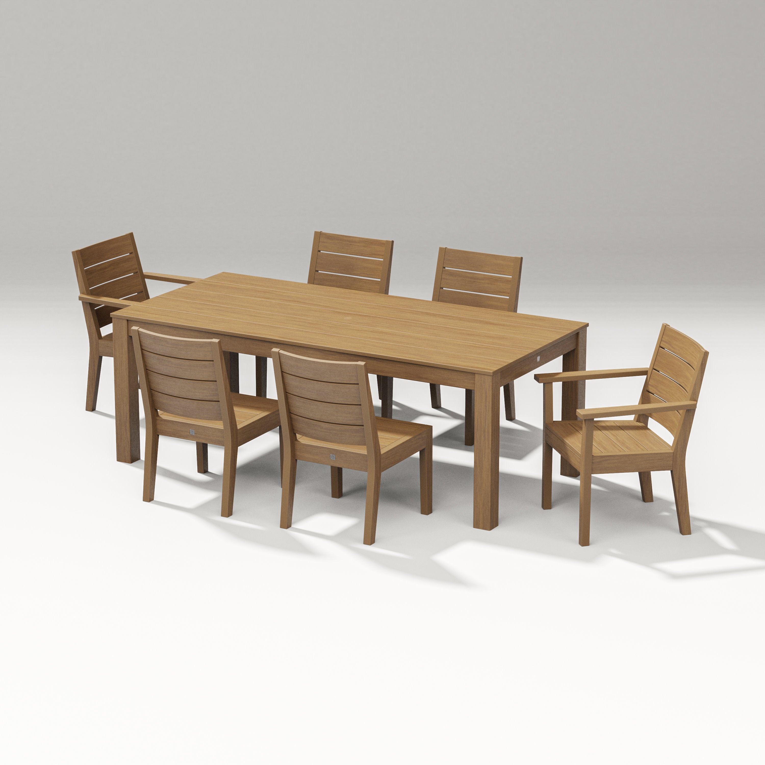 Latitude 7-Piece Dining Set - Parsons 84" in Natural