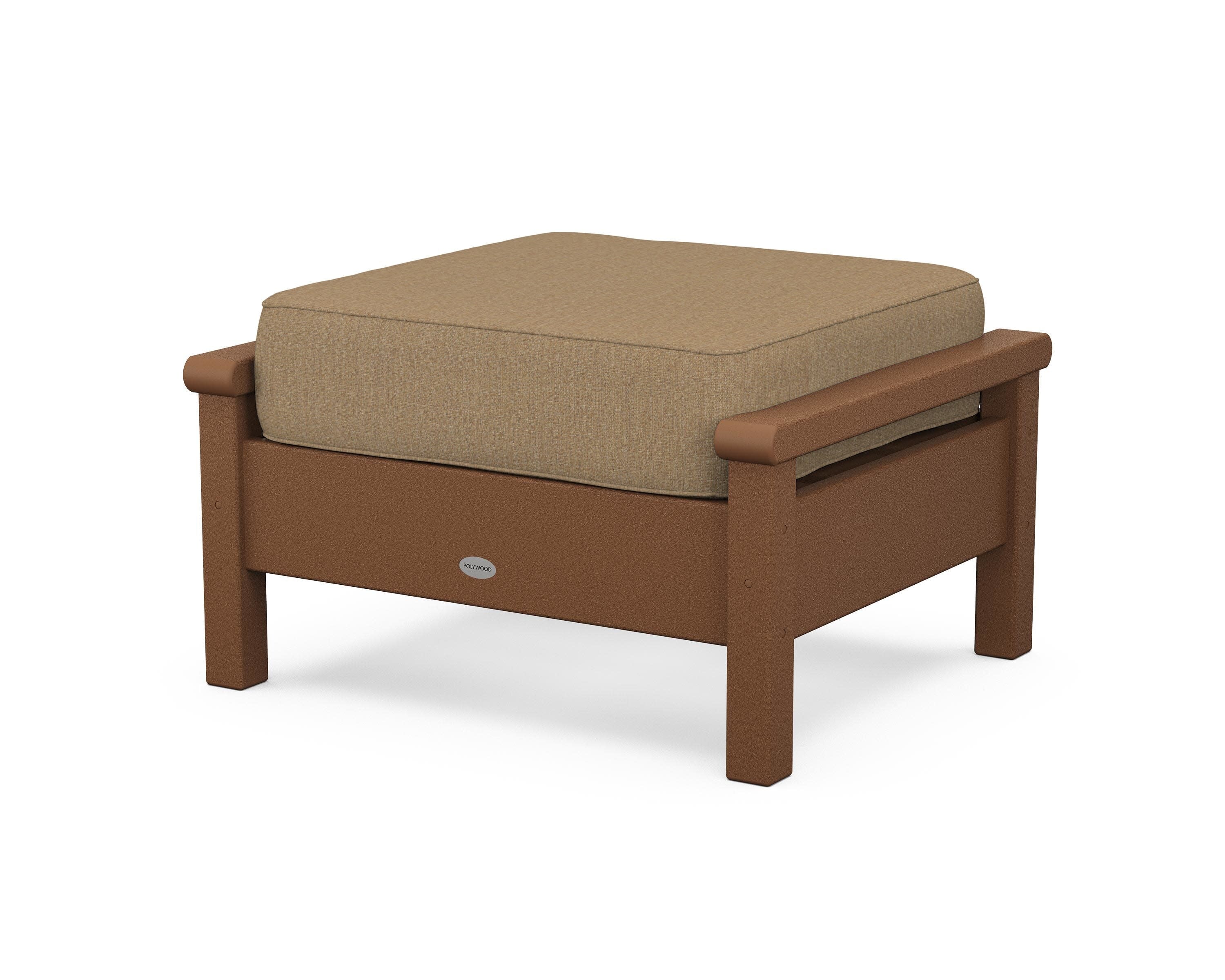 Harbour Deep Seating Ottoman in Teak / Sesame