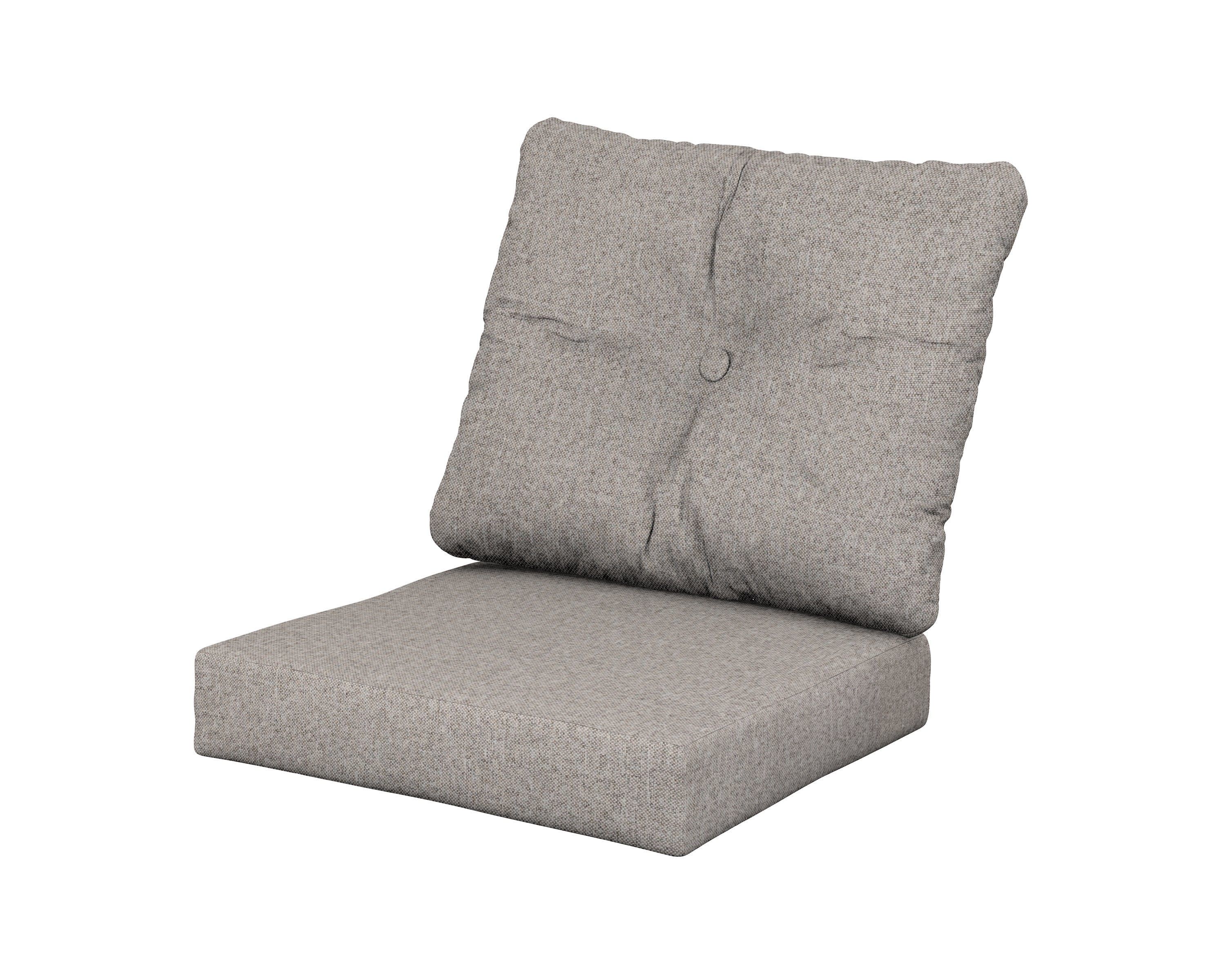 Vineyard Seat/Back Cushion in Weathered Tweed