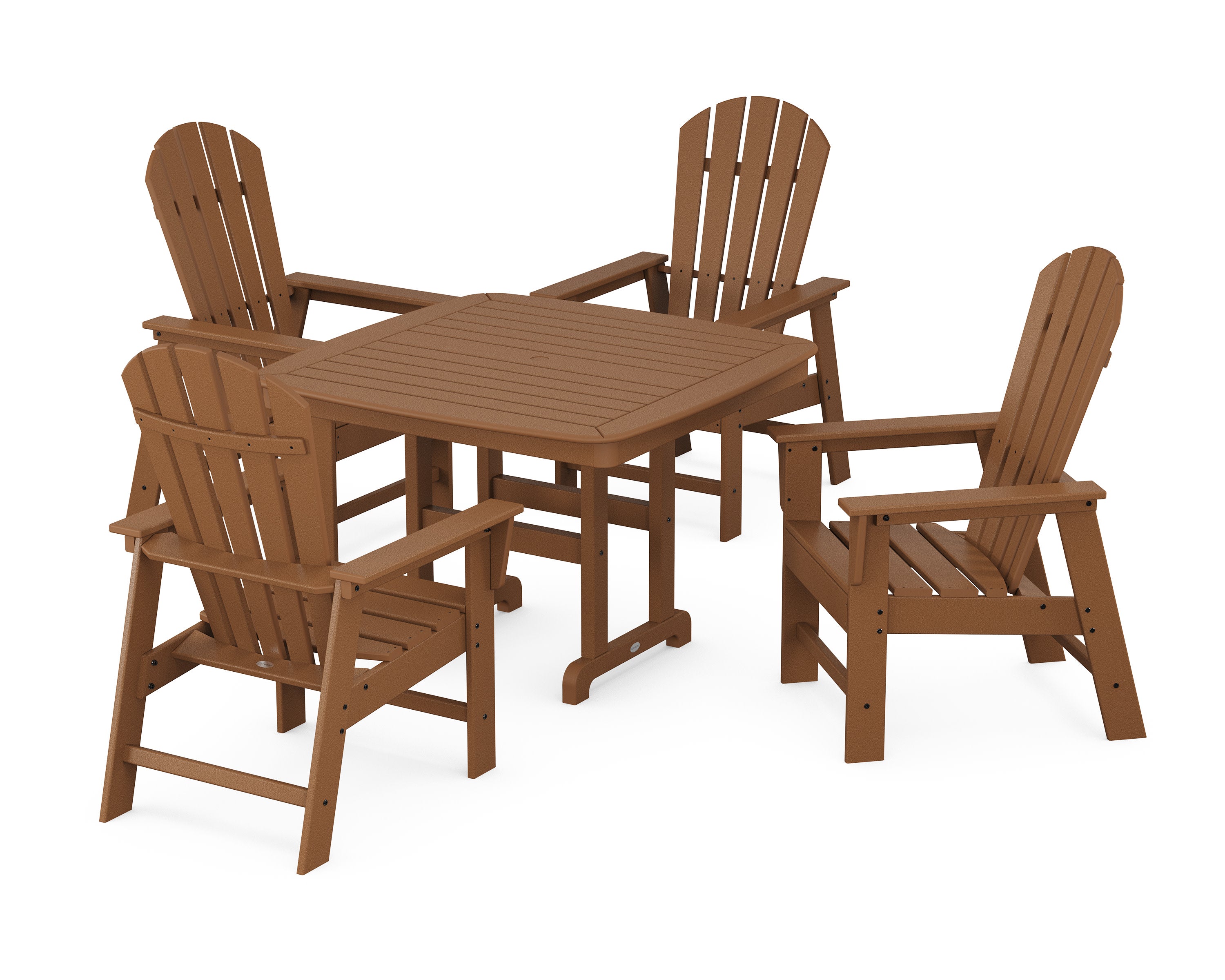 South Beach 5-Piece Dining Set with Trestle Legs in Teak