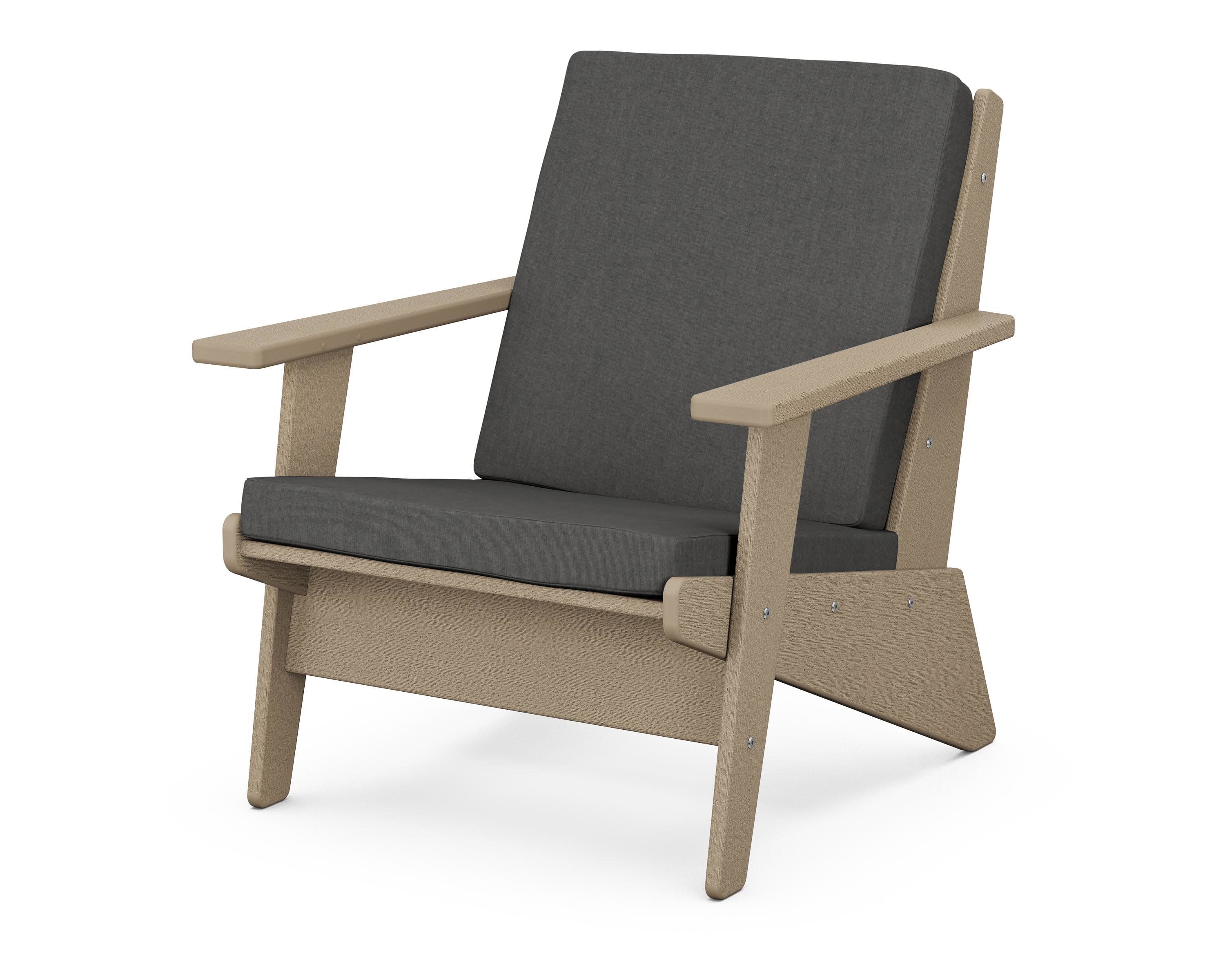 Riviera Modern Lounge Chair in Vintage Sahara / Spectrum Carbon