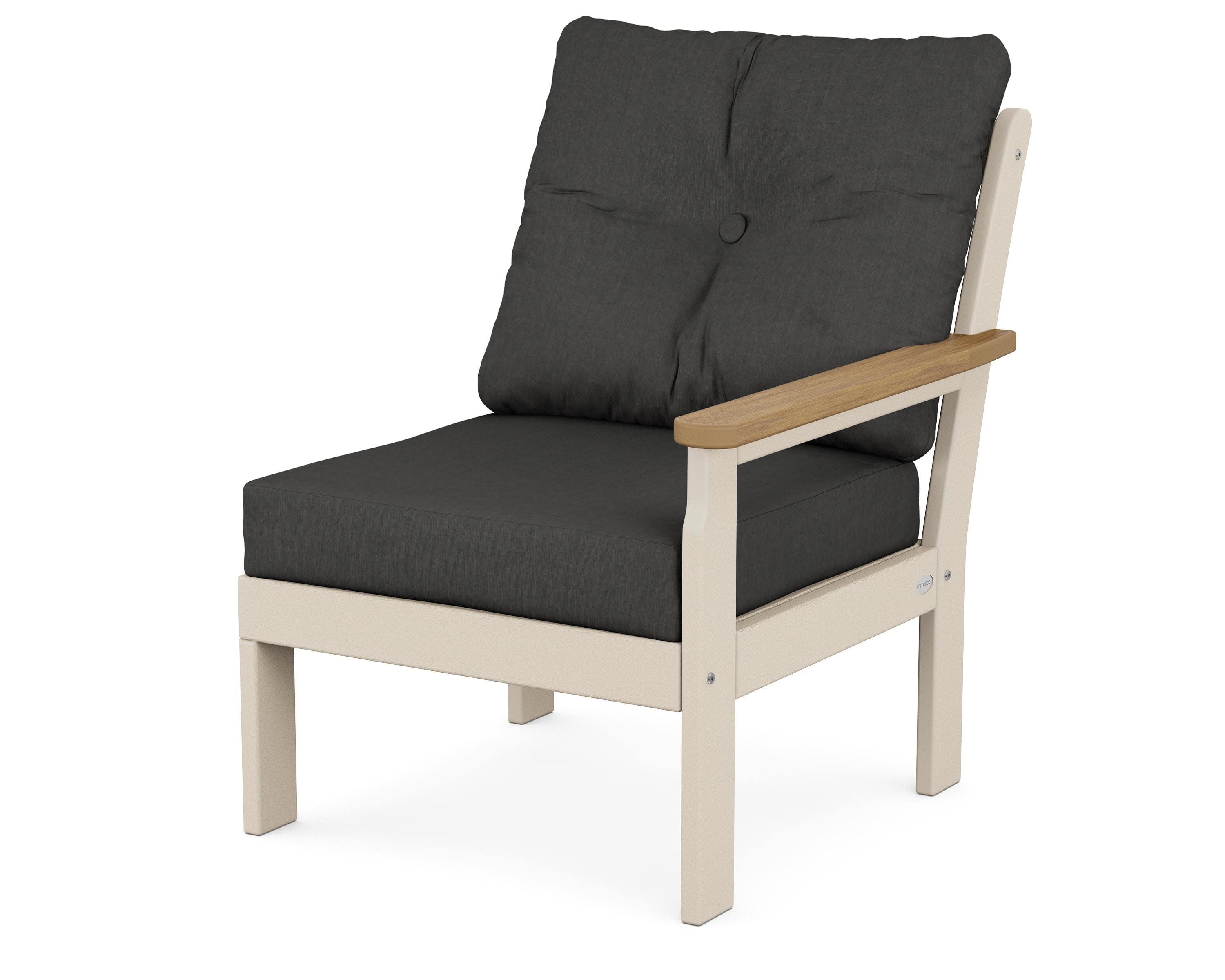 Vineyard Modular Right Arm Chair in Sand / Natural / Spectrum Carbon